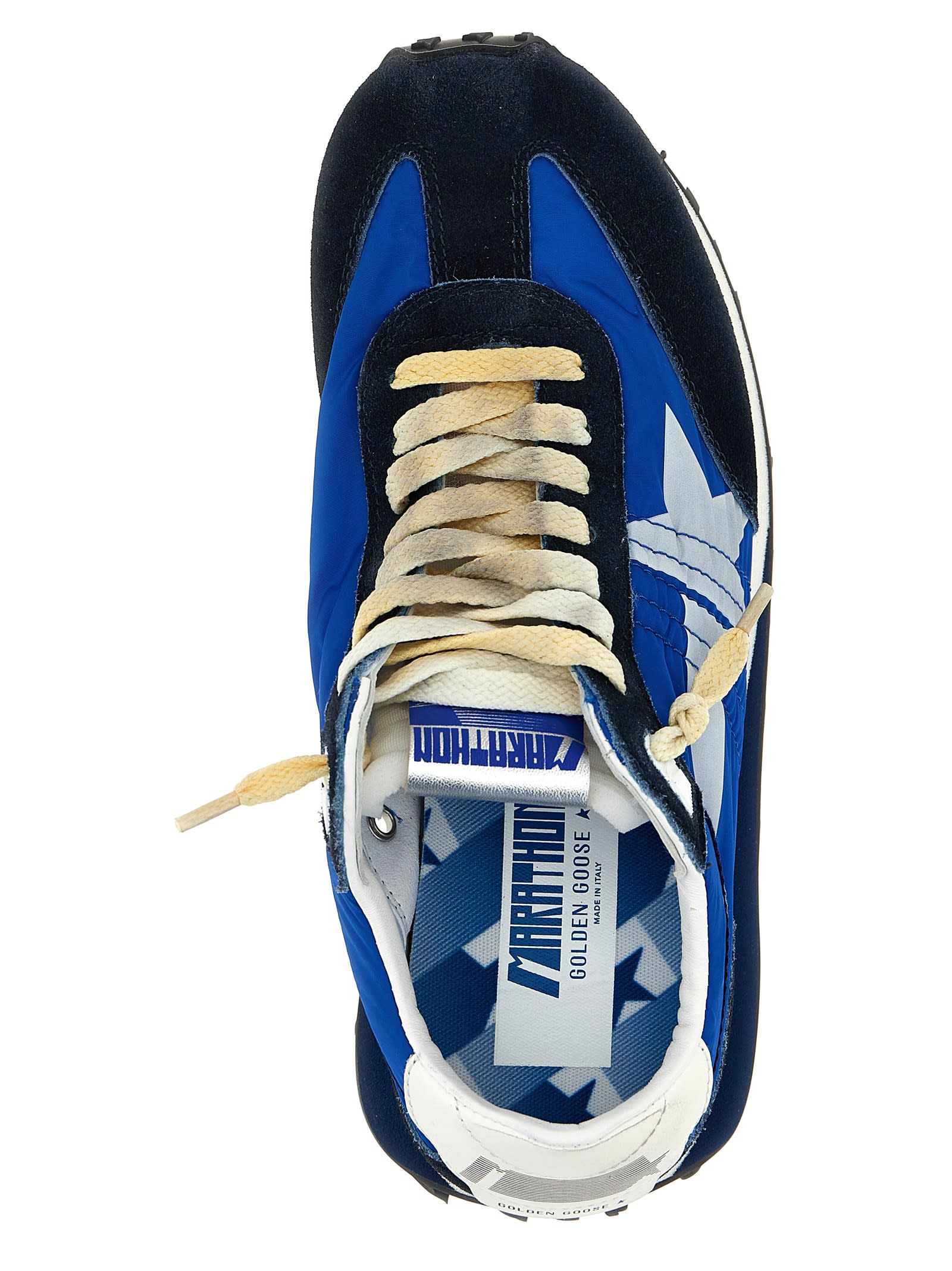 Shop Golden Goose Running Marathon M77 Sneakers In Blue