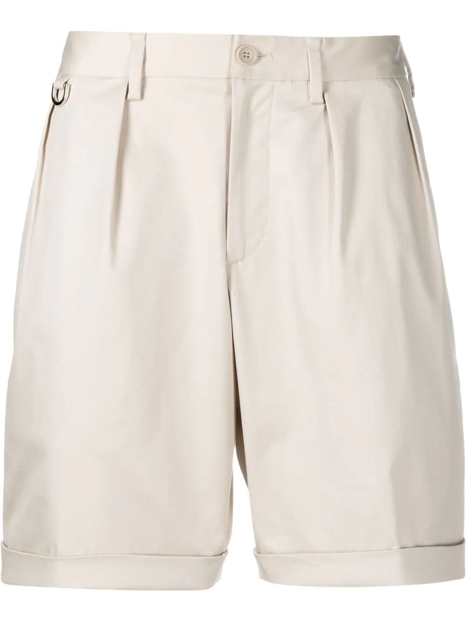 Neil Barrett Cream Stretch-cotton Chino Shorts