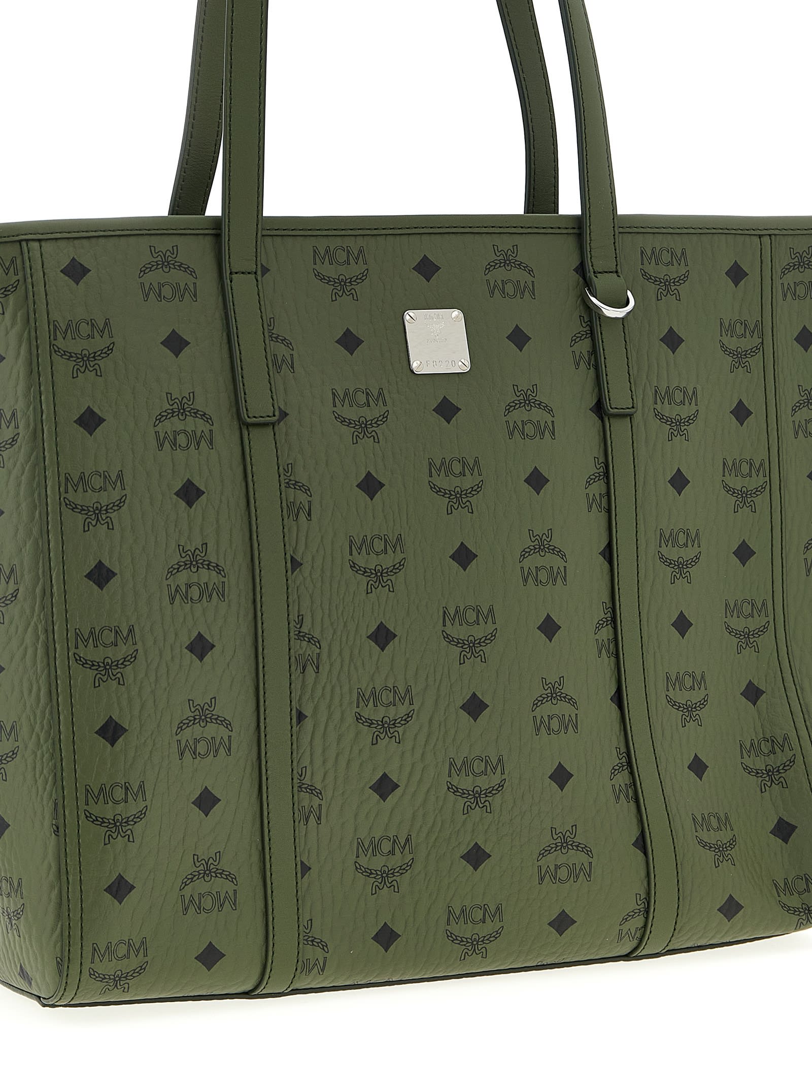 Mcm Medium Toni Shopping Bag In Green