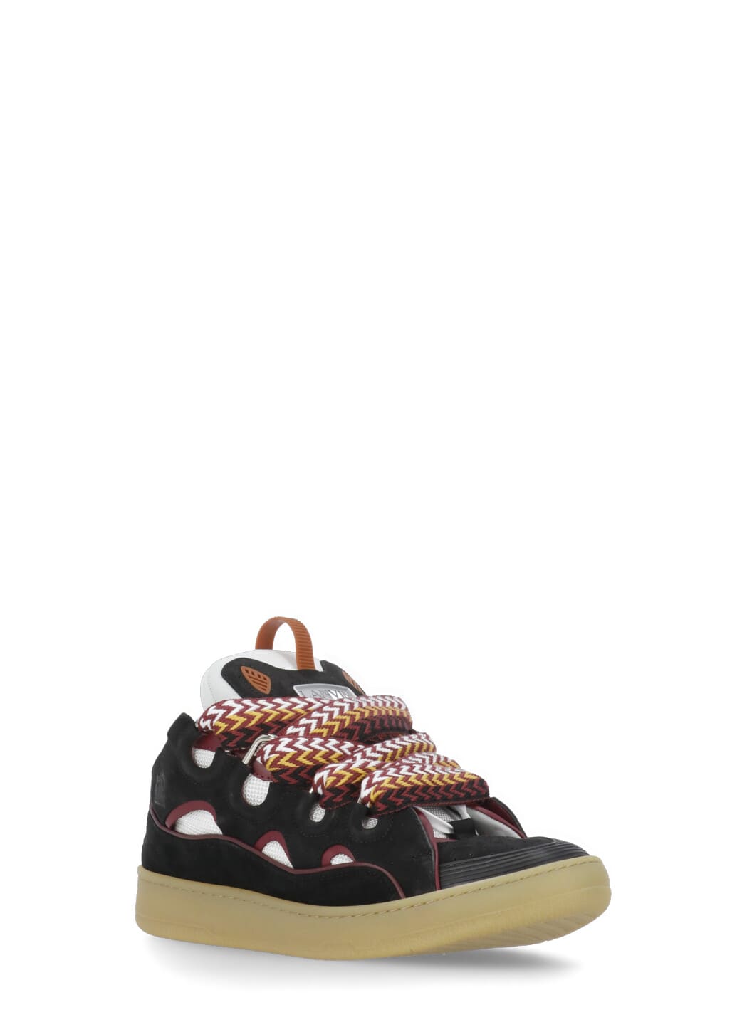 Shop Lanvin Curb Sneakers In Honey/black