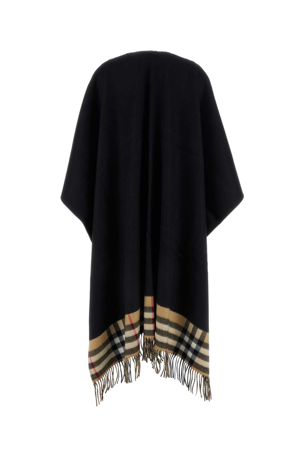 Burberry Black Cashmere And Wool Cape