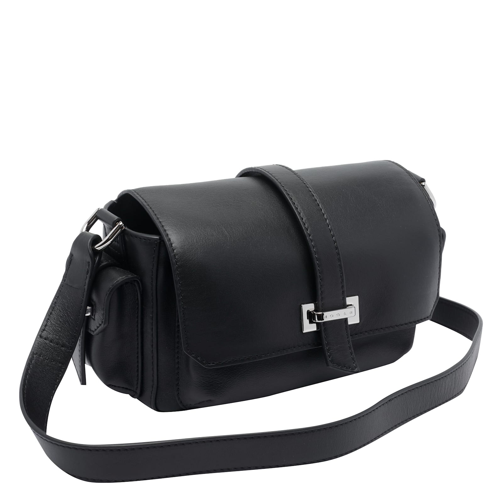 Hogan Small Flap Crossbody Bag In Black
