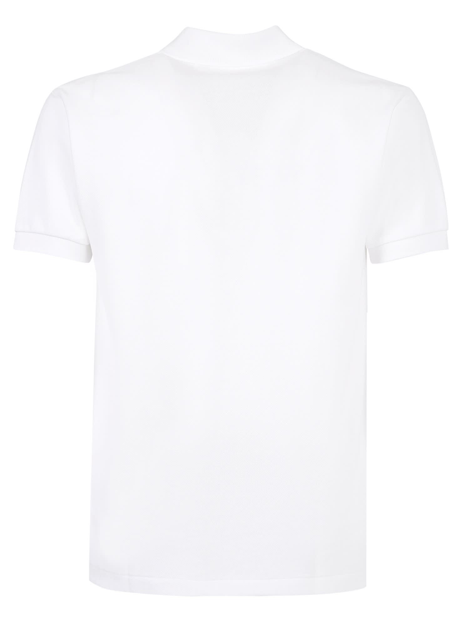Shop Comme Des Garçons Play Embroidered Polo In White