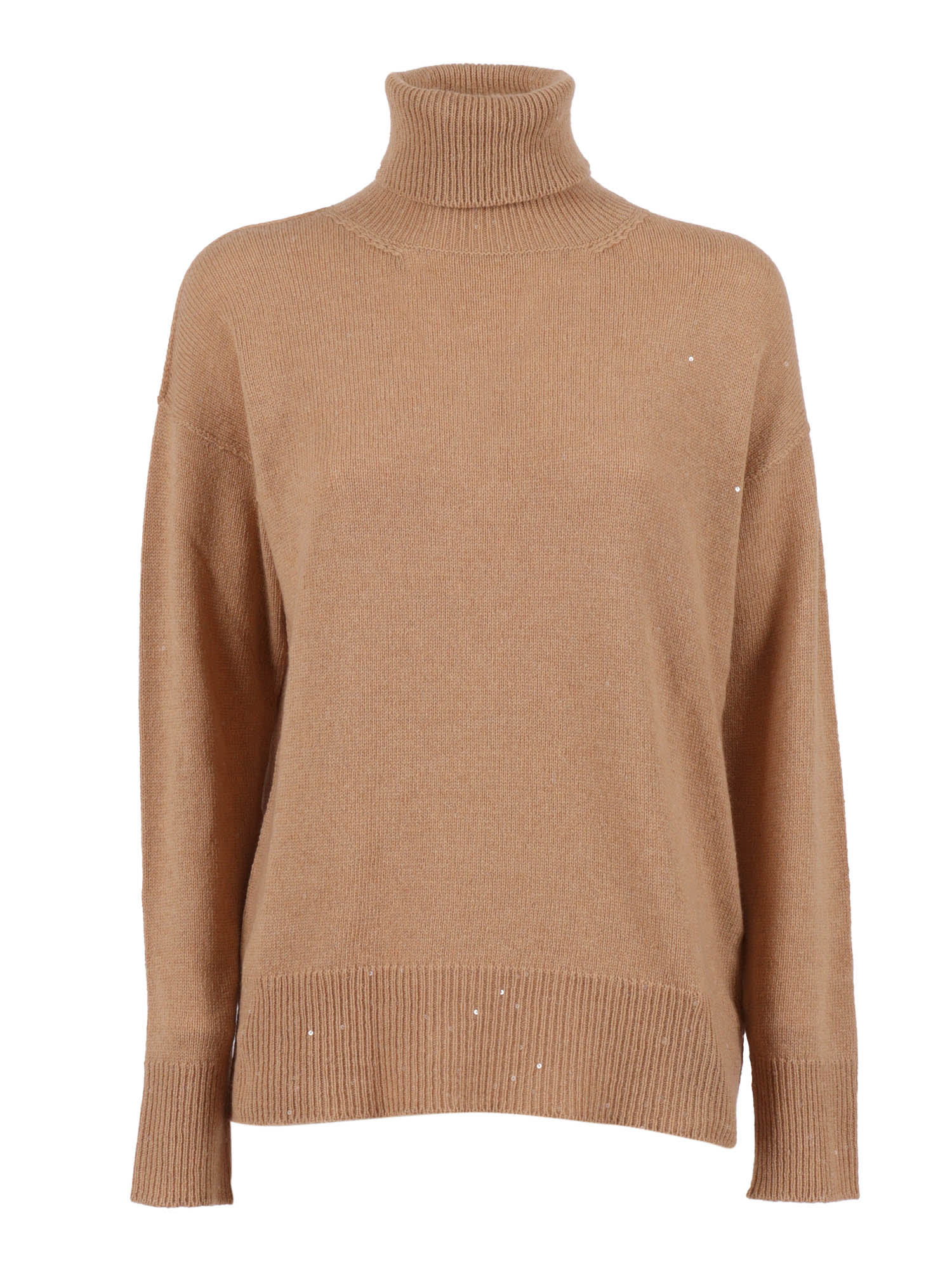 Lorena Antoniazzi Knit Turtleneck In Brown