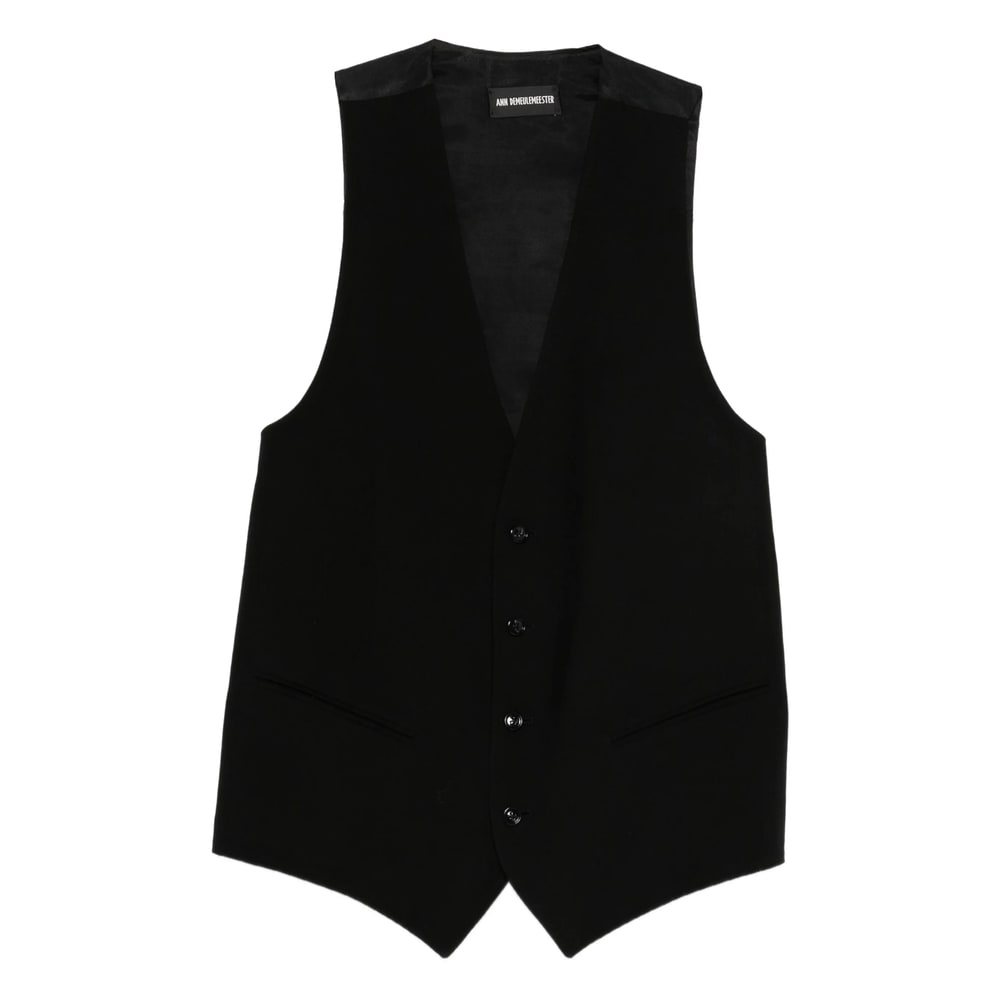 Ann Demeulemeester Juikko Vest In Black Viscose In Black