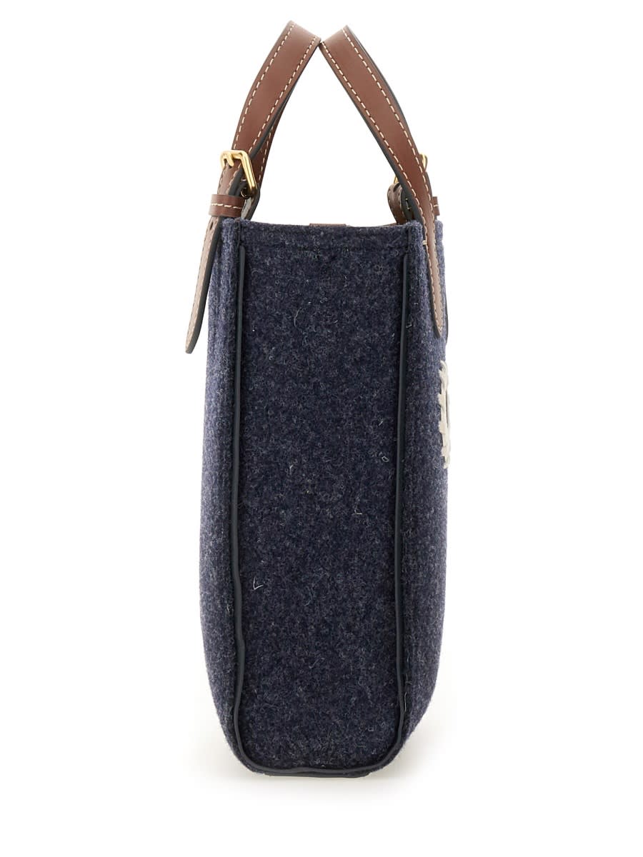 Anya Hindmarch Mini Eyes Tote Bag In Blue