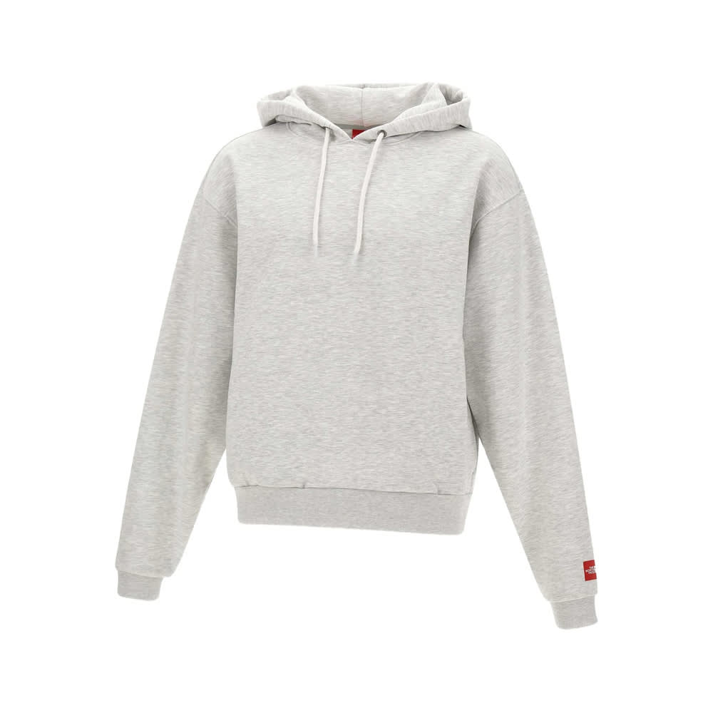 The North Face Hooded Sweatshirt With Drawstring And Ribbed Finish In Gray