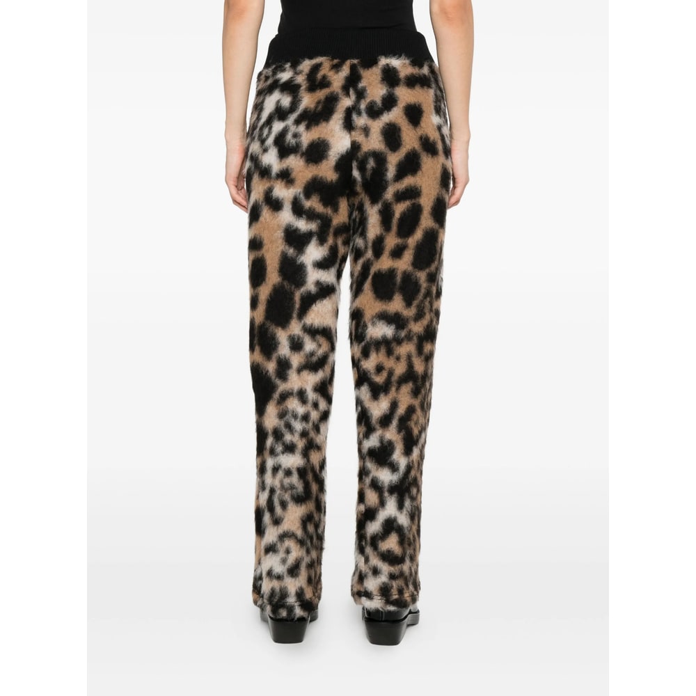 Gcds Leopard-print Drawstring-waist Pants In Multi