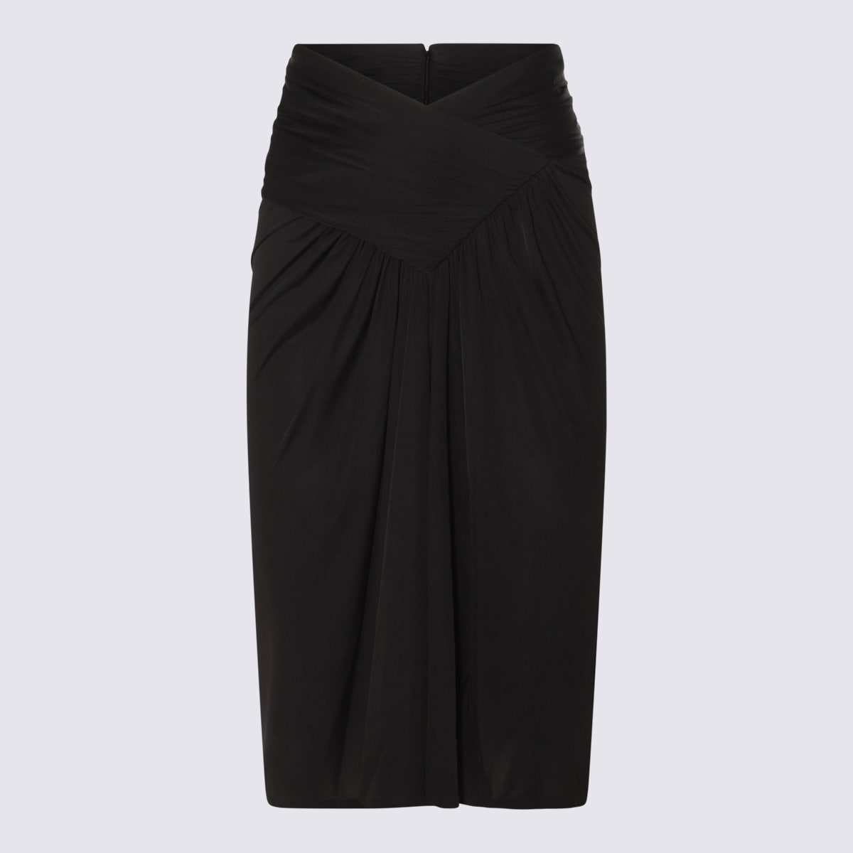 Shop Saint Laurent Black Viscose Skirt