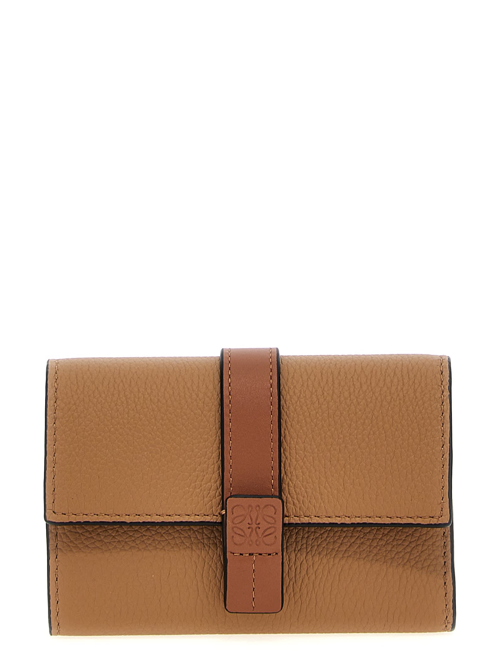 Loewe Small Vertical Wallet In Brown