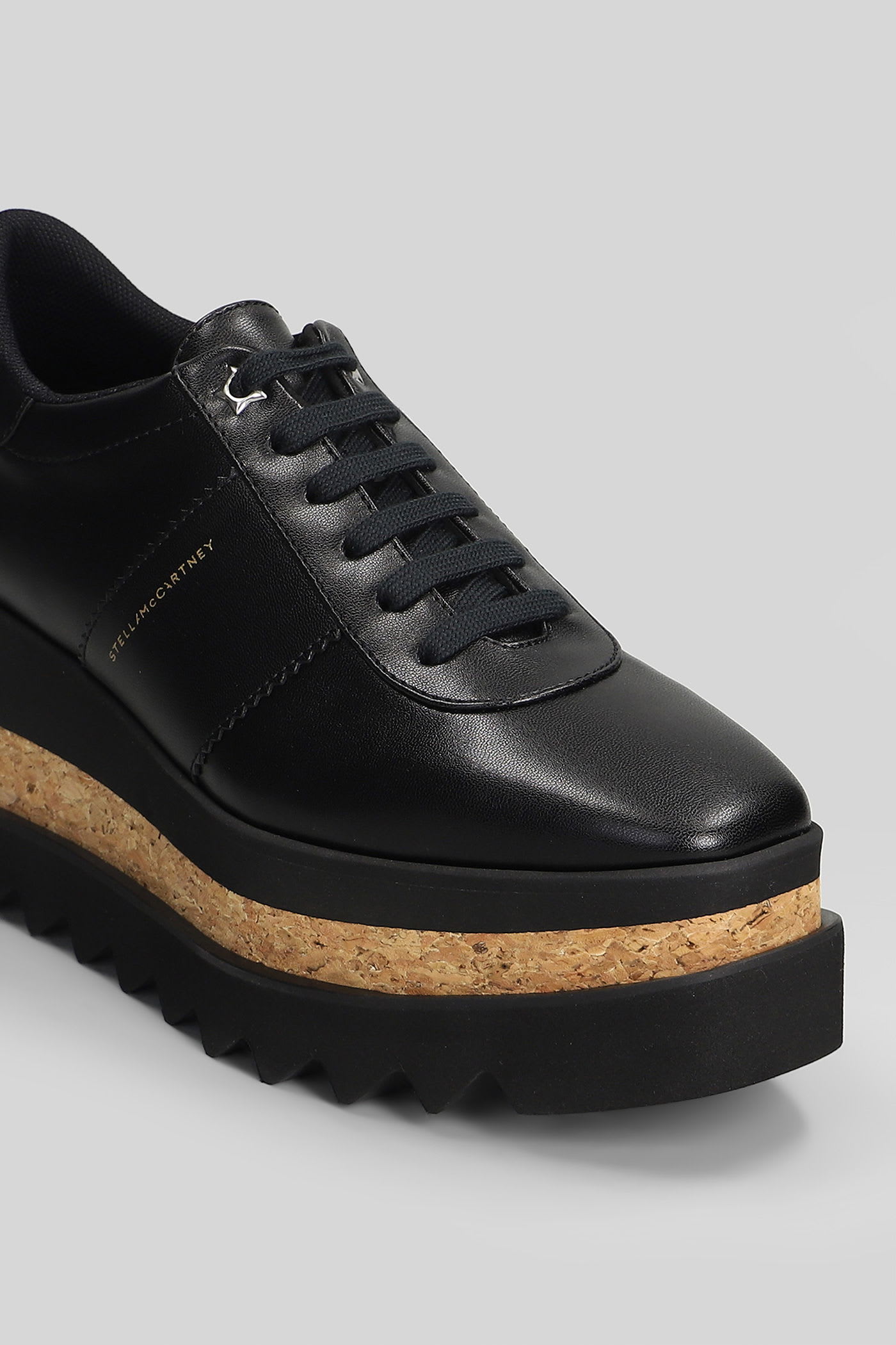 Stella Mccartney Sneakelyse Sneakers In Black Polyuretan In Animal Print