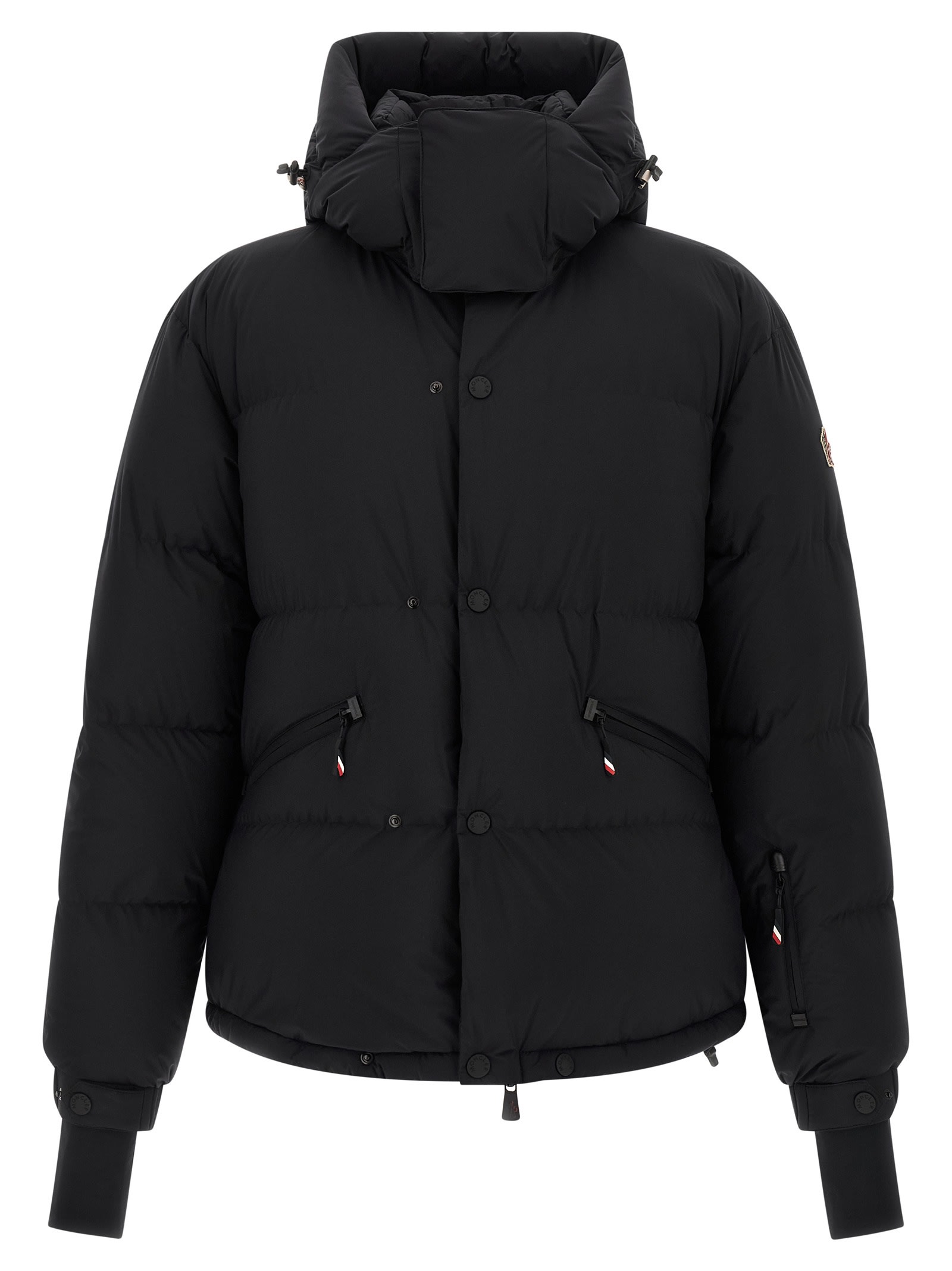 Moncler Down Jacket With Hood And Zippered Pockets In White