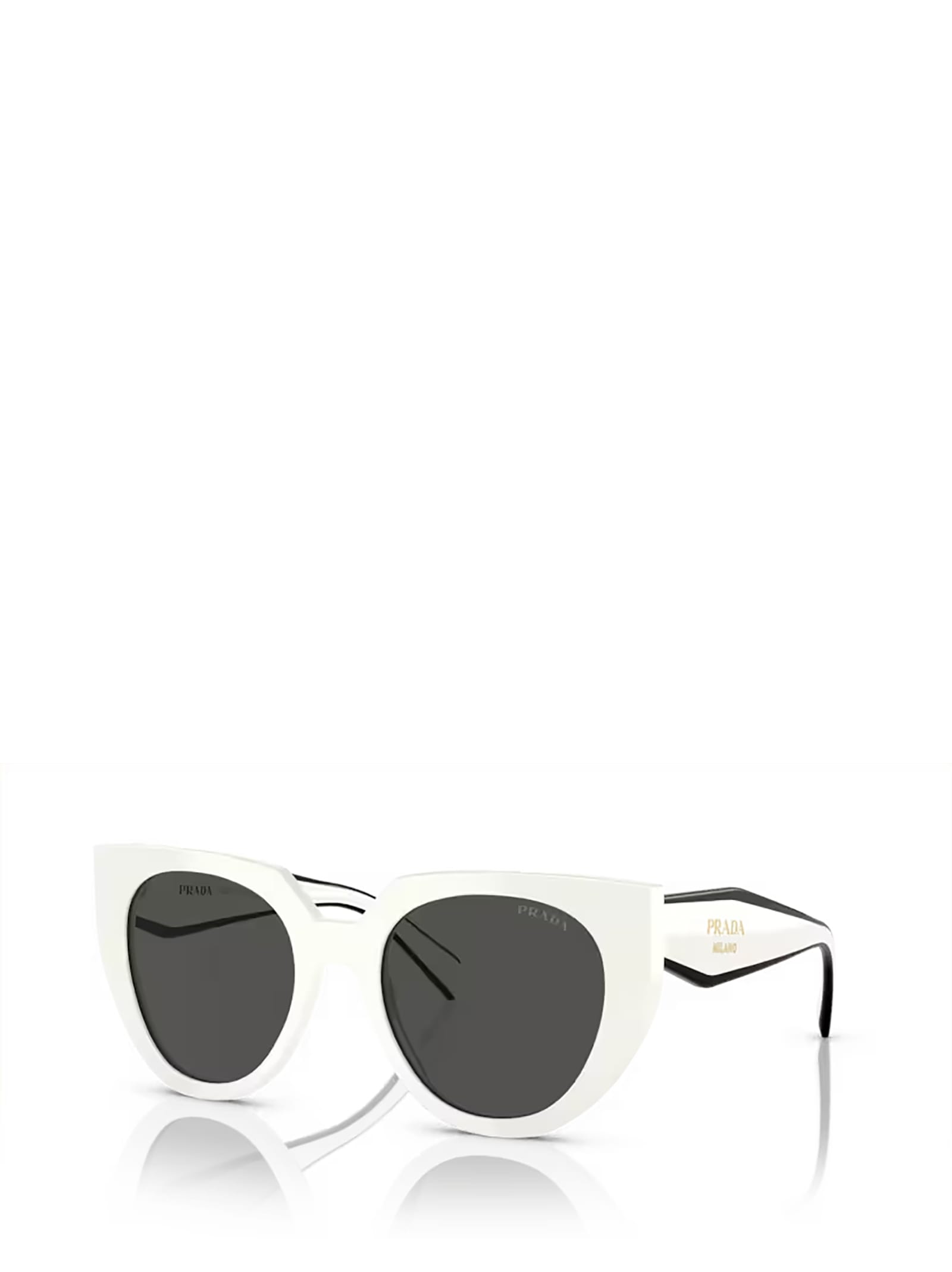 Shop Prada Pr 14ws Talc Sunglasses
