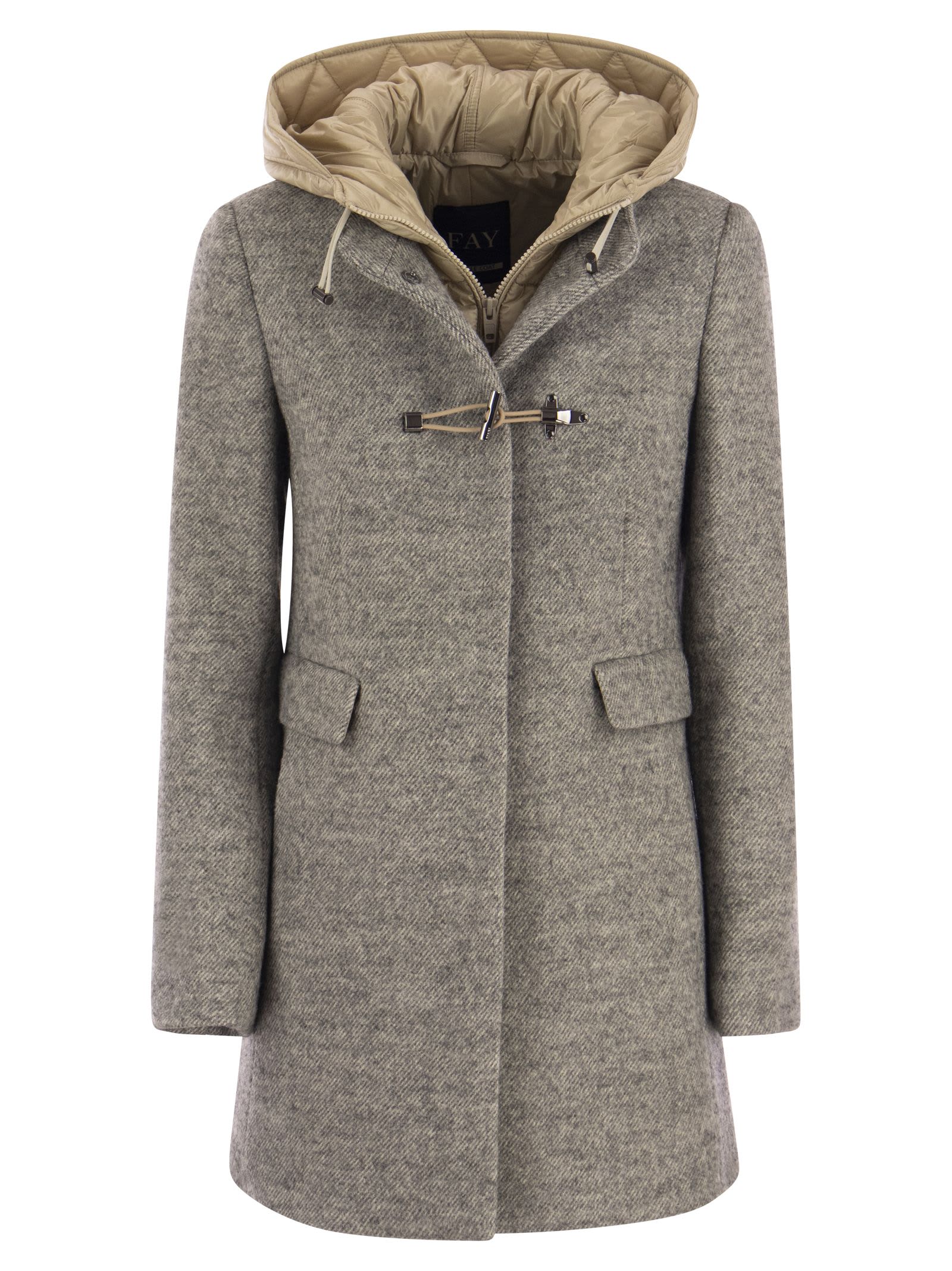 FAY TOGGLE - WOOL-BLEND COAT WITH HOOD