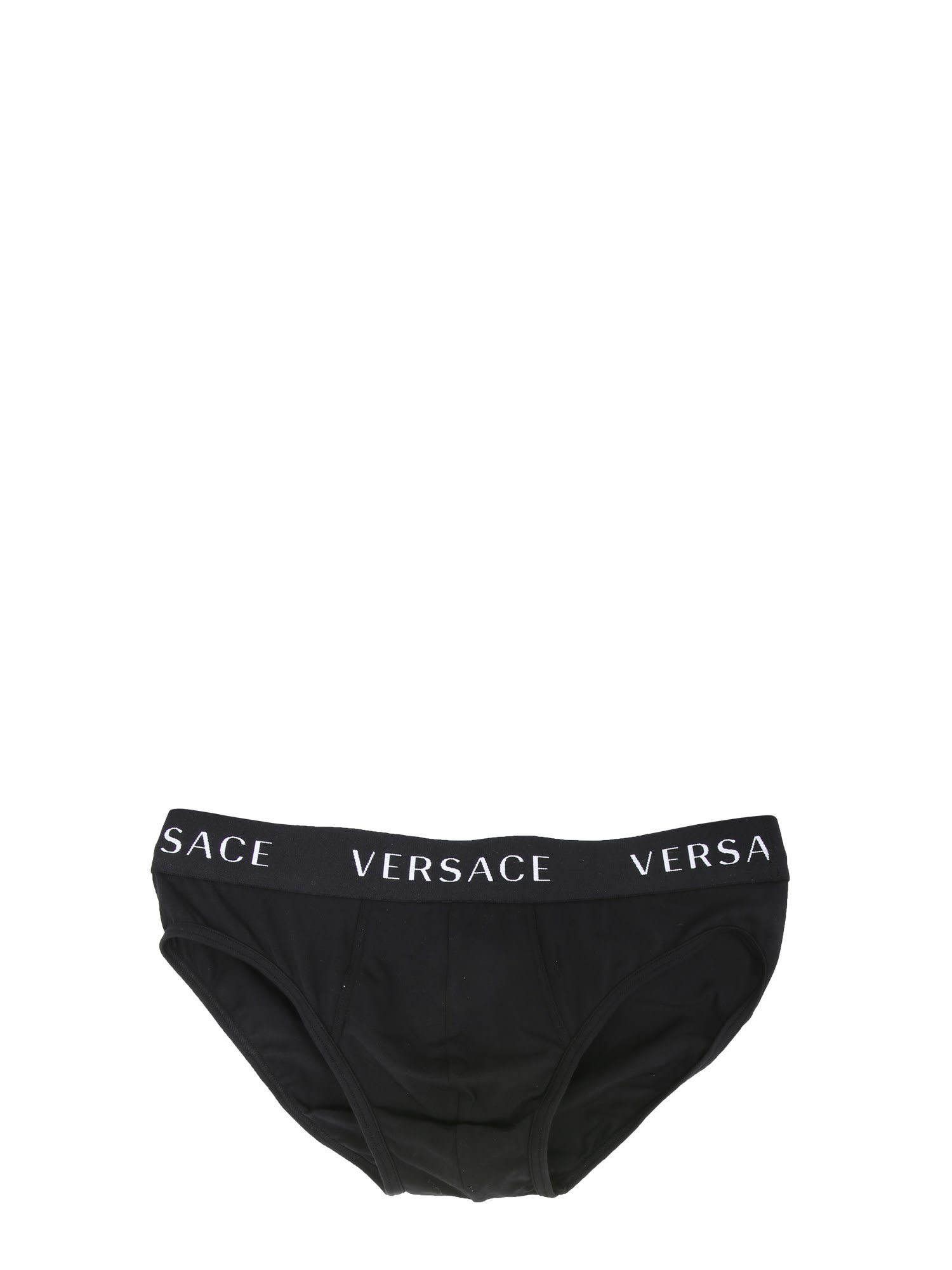 VERSACE PACK OF TWO LOGO BRIEFS,AU04019 AC00058A1A8