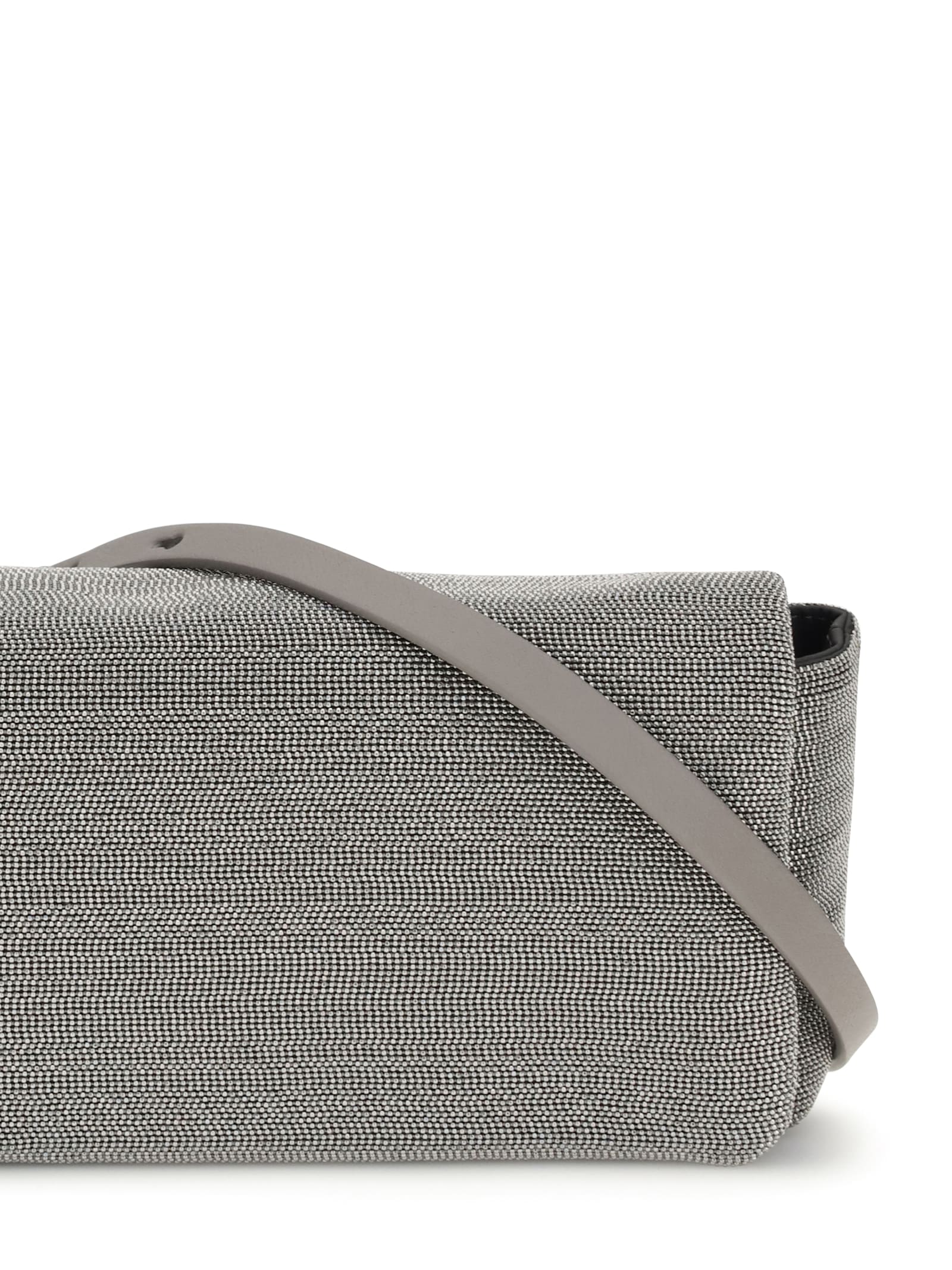 Brunello Cucinelli Precious Flap Shoulder Bag In Gray