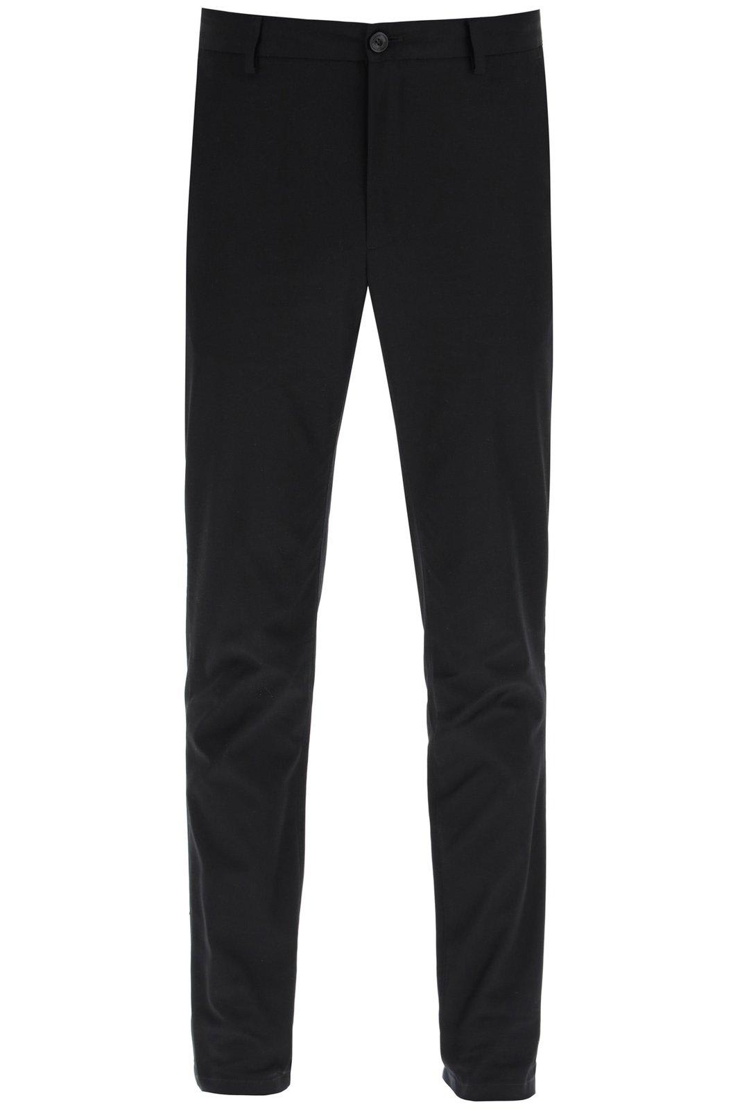 Shop Burberry Slim-fit Chino Pants In Black