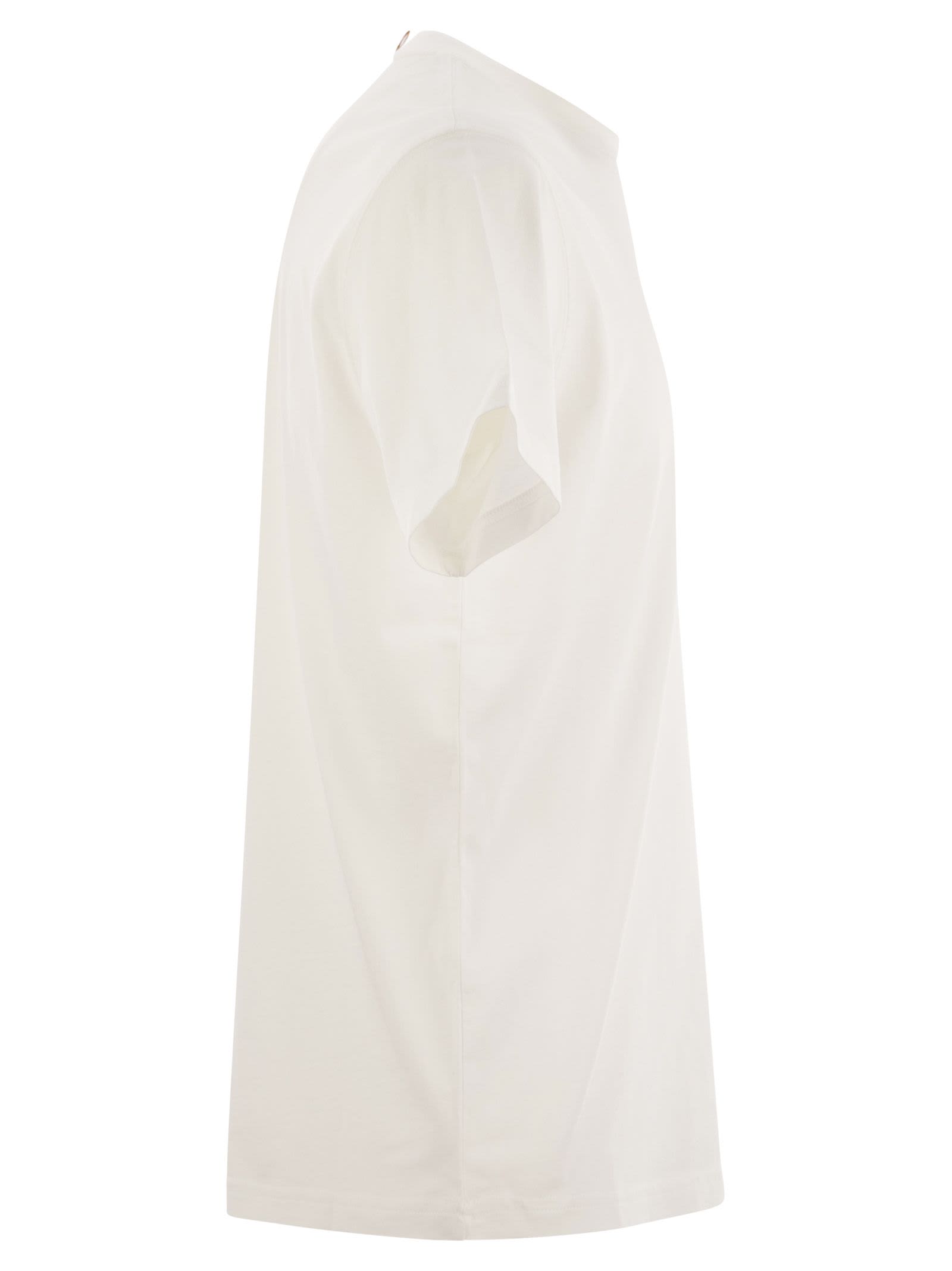 MC2 SAINT BARTH T-SHIRT WITH CHEST PRINT