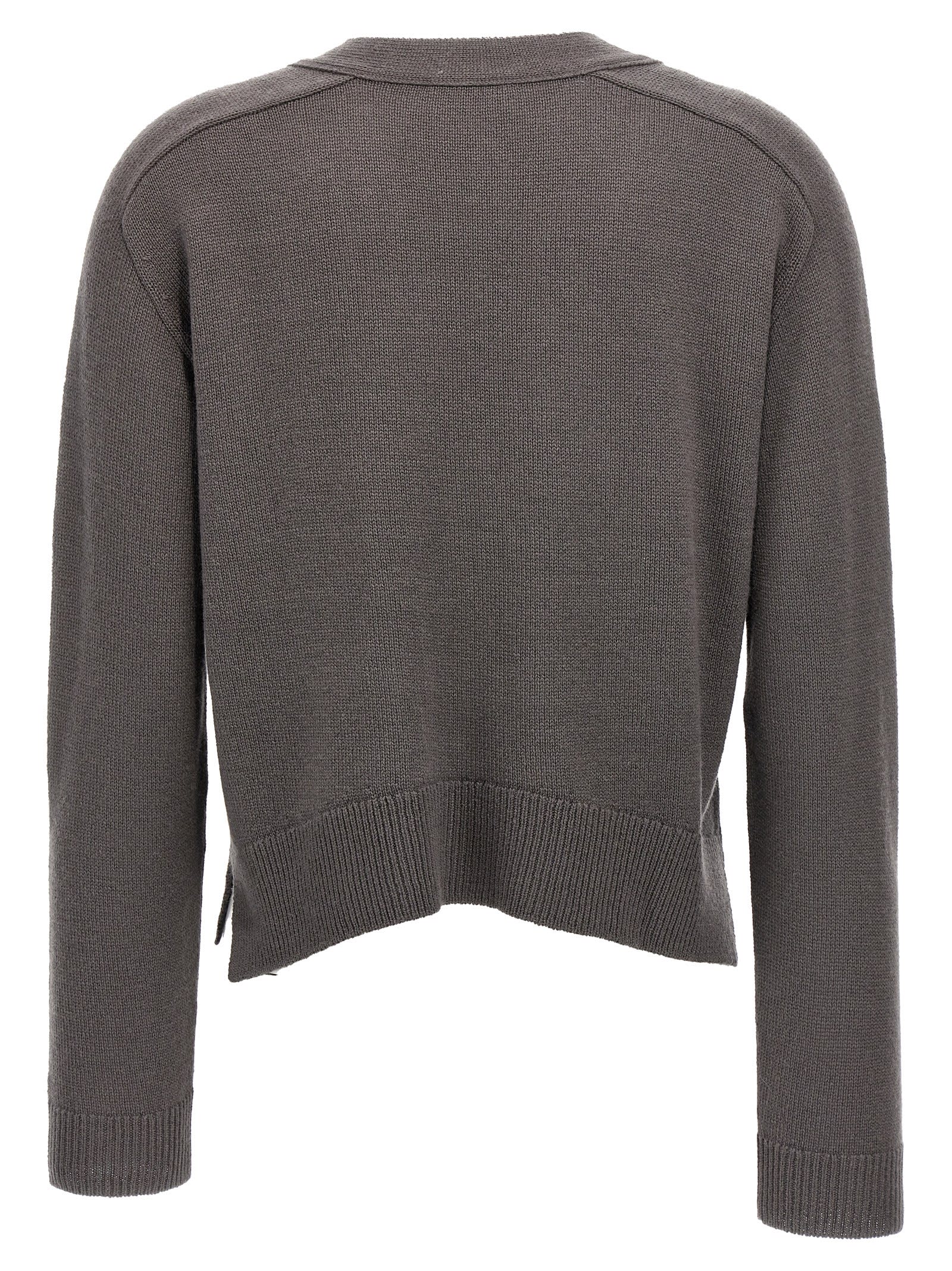 Shop P.a.r.o.s.h Loos Cardigan In Gray