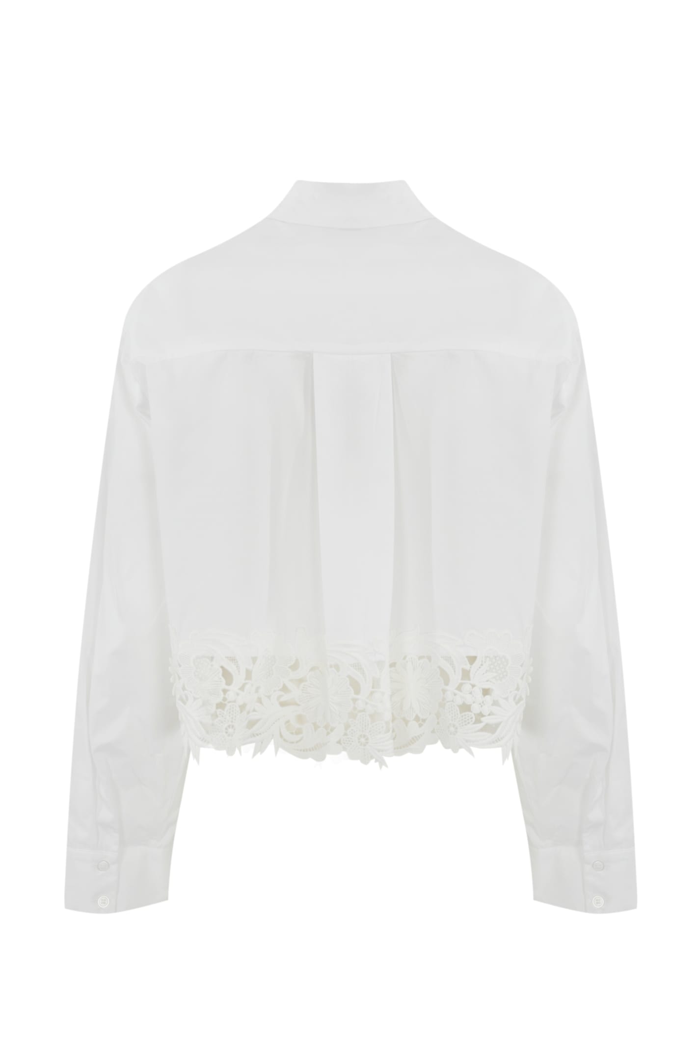 Poplin Shirt With Lace