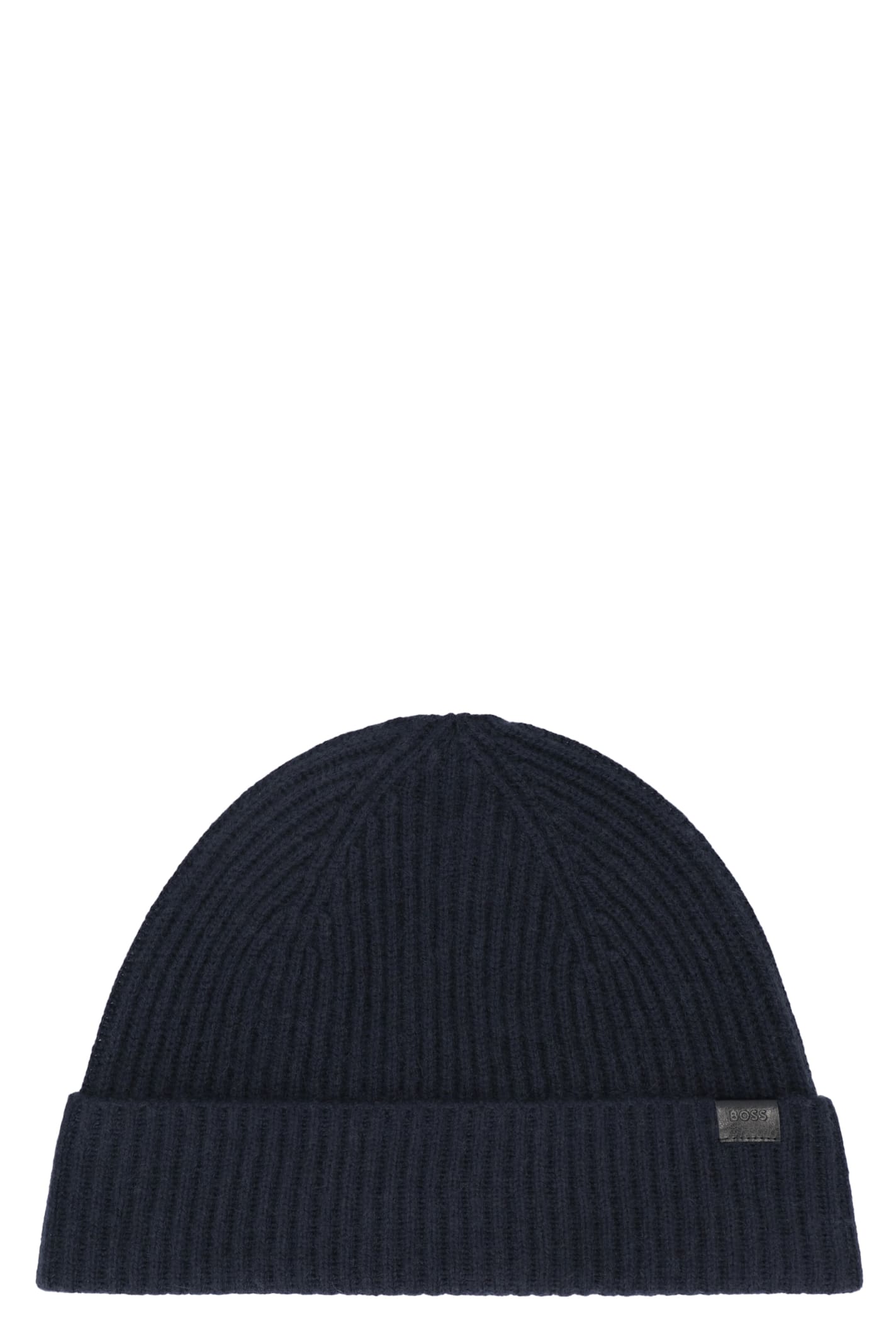 Hugo Boss Boss Knit Cap With Logo In Black