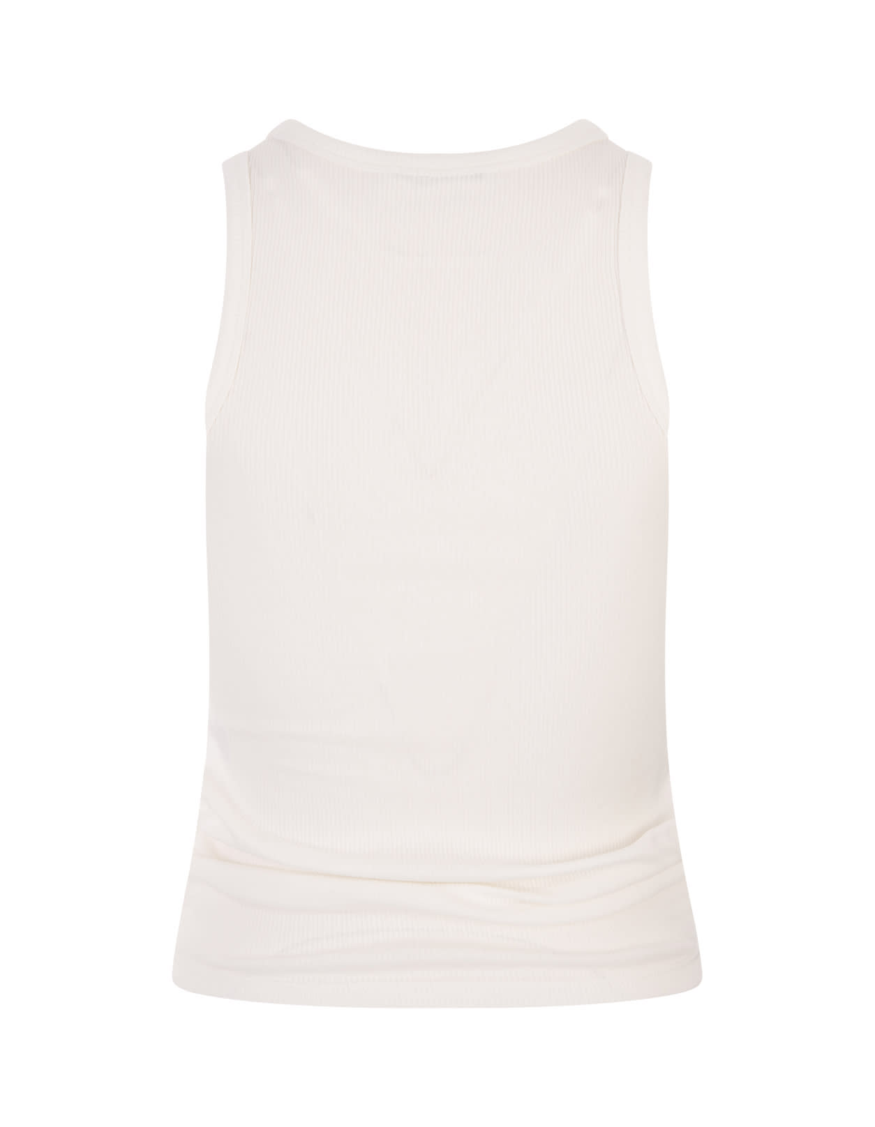 Shop Rabanne White Tank Top With Ring Detail