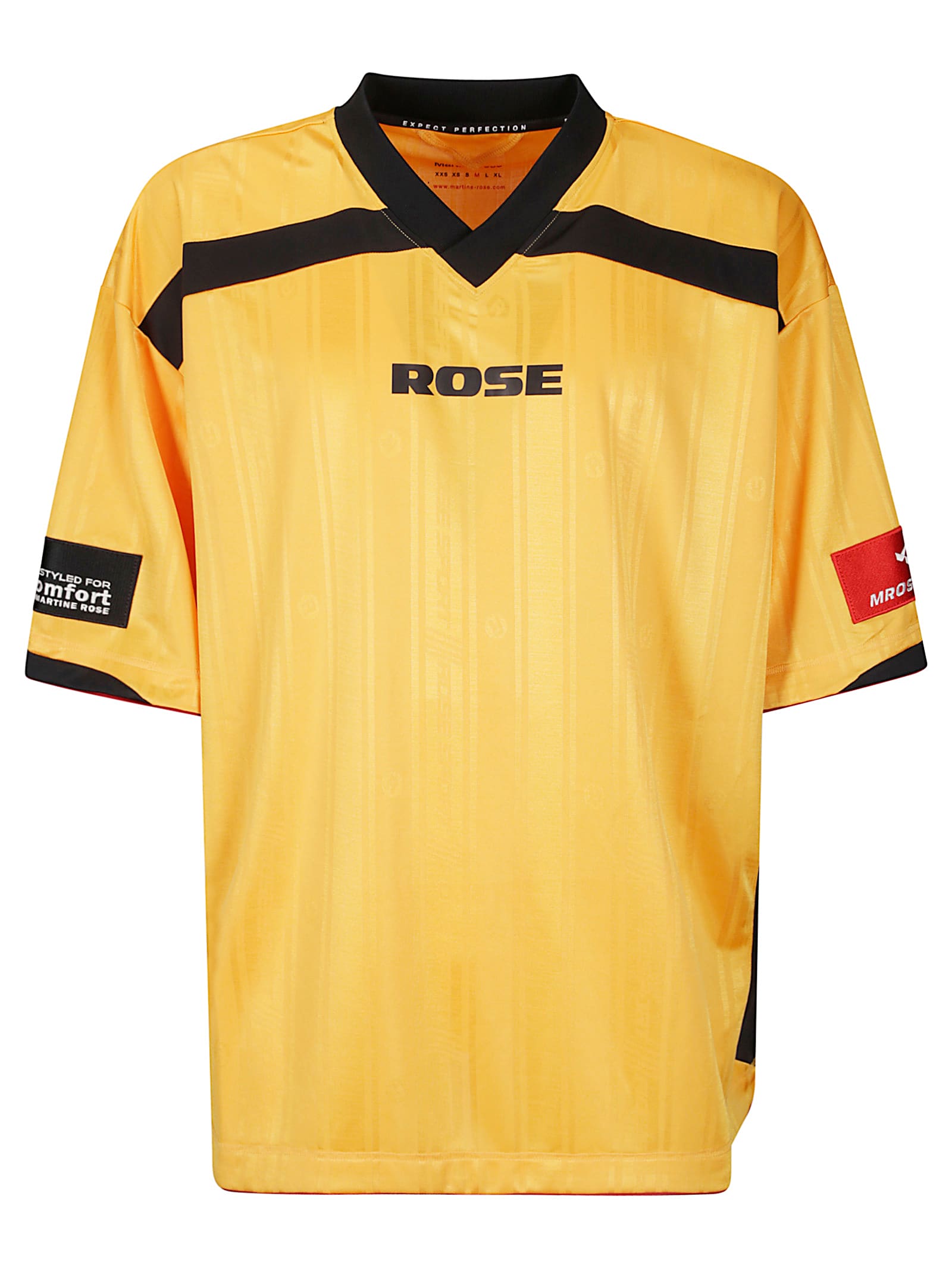 Martine Rose Yellow Printed Rugby T-shirt In Gold