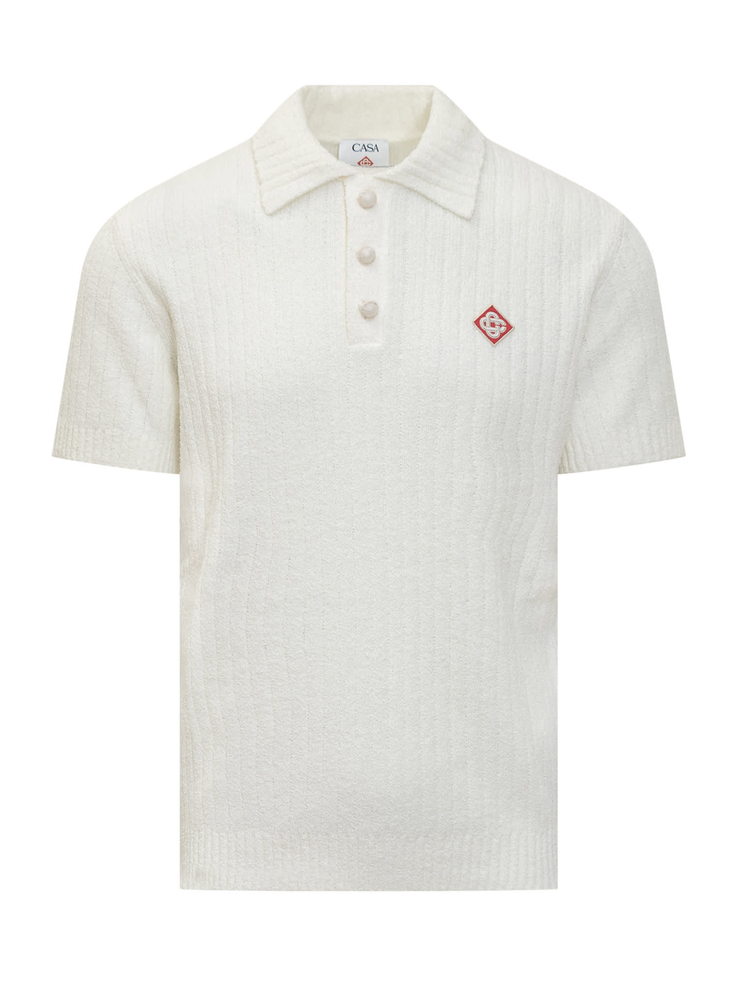 White Cotton Polo Shirt