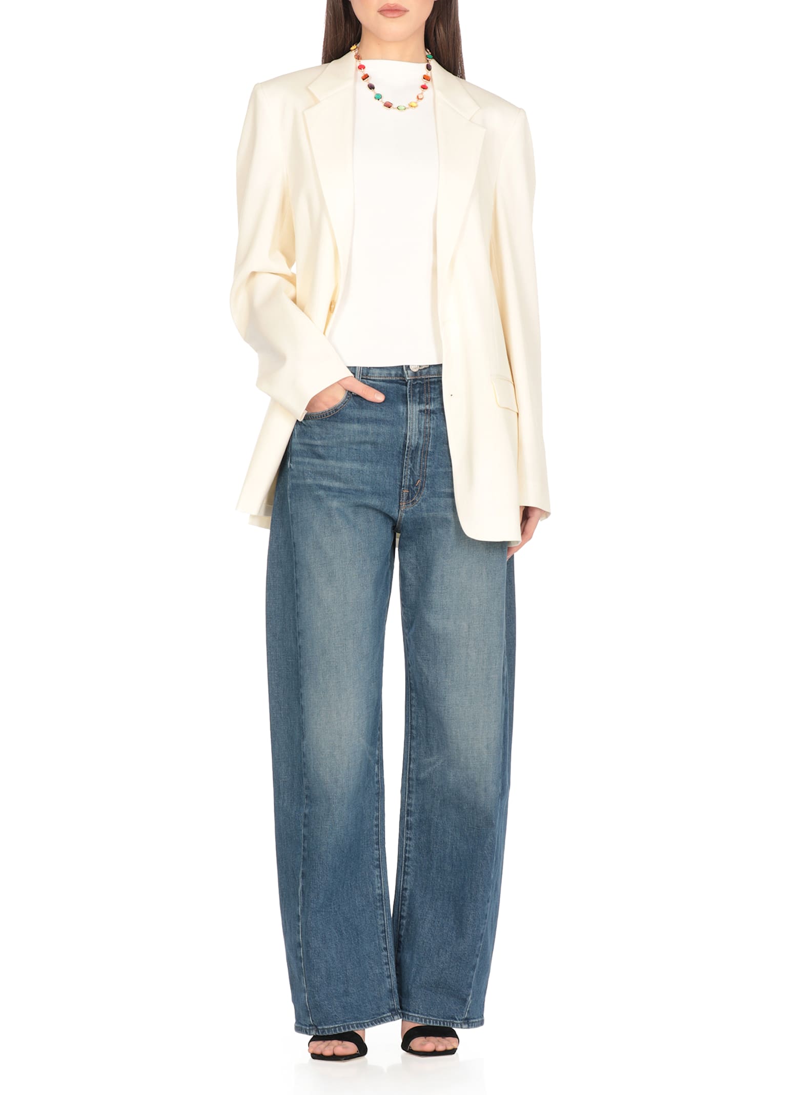 Mother Wide-leg Trousers Faded Wash