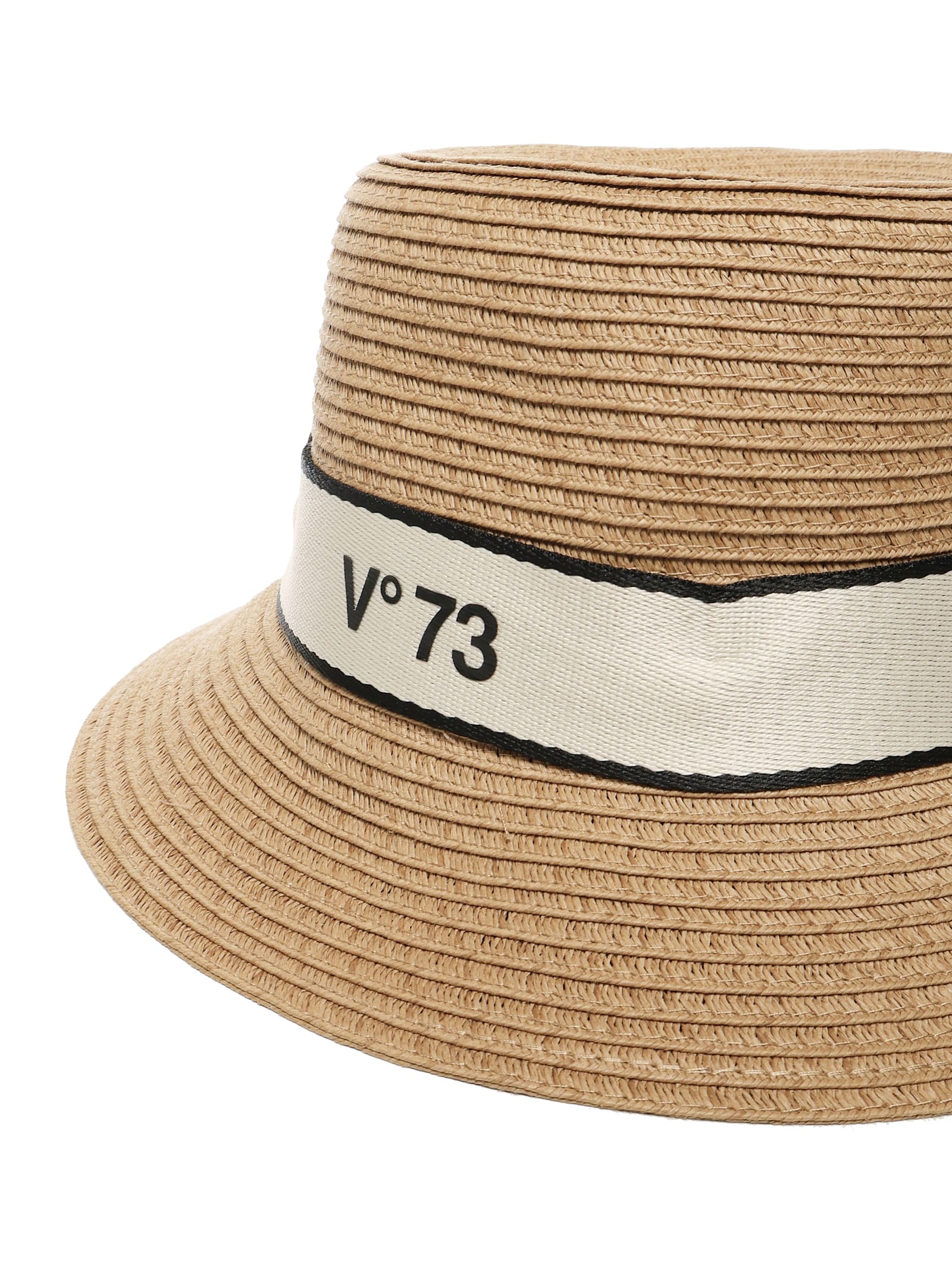 V73 RAFFIA BUCKET HAT 