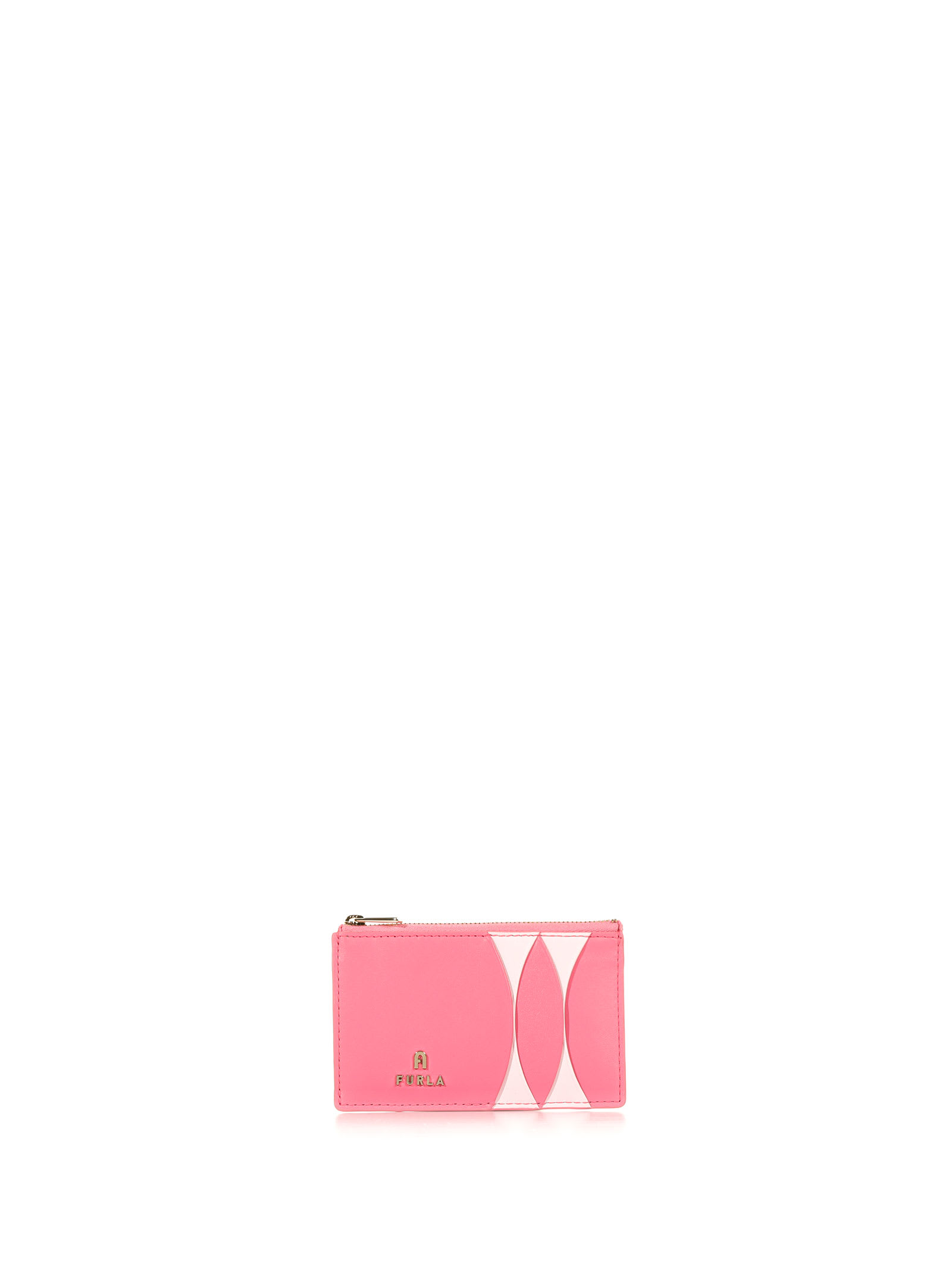 Furla Pink Luna Card Holder With Logo