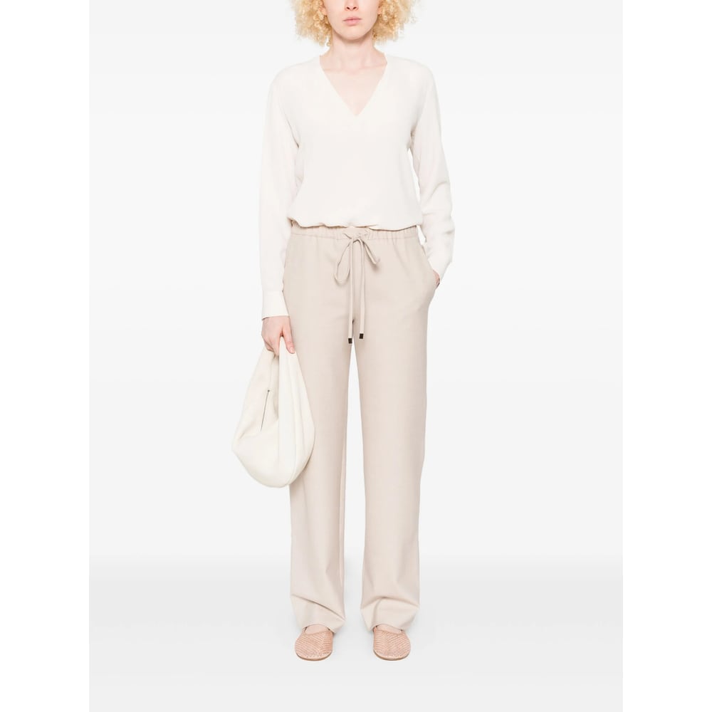 Antonelli Sesame Beige Trousers In Neutral