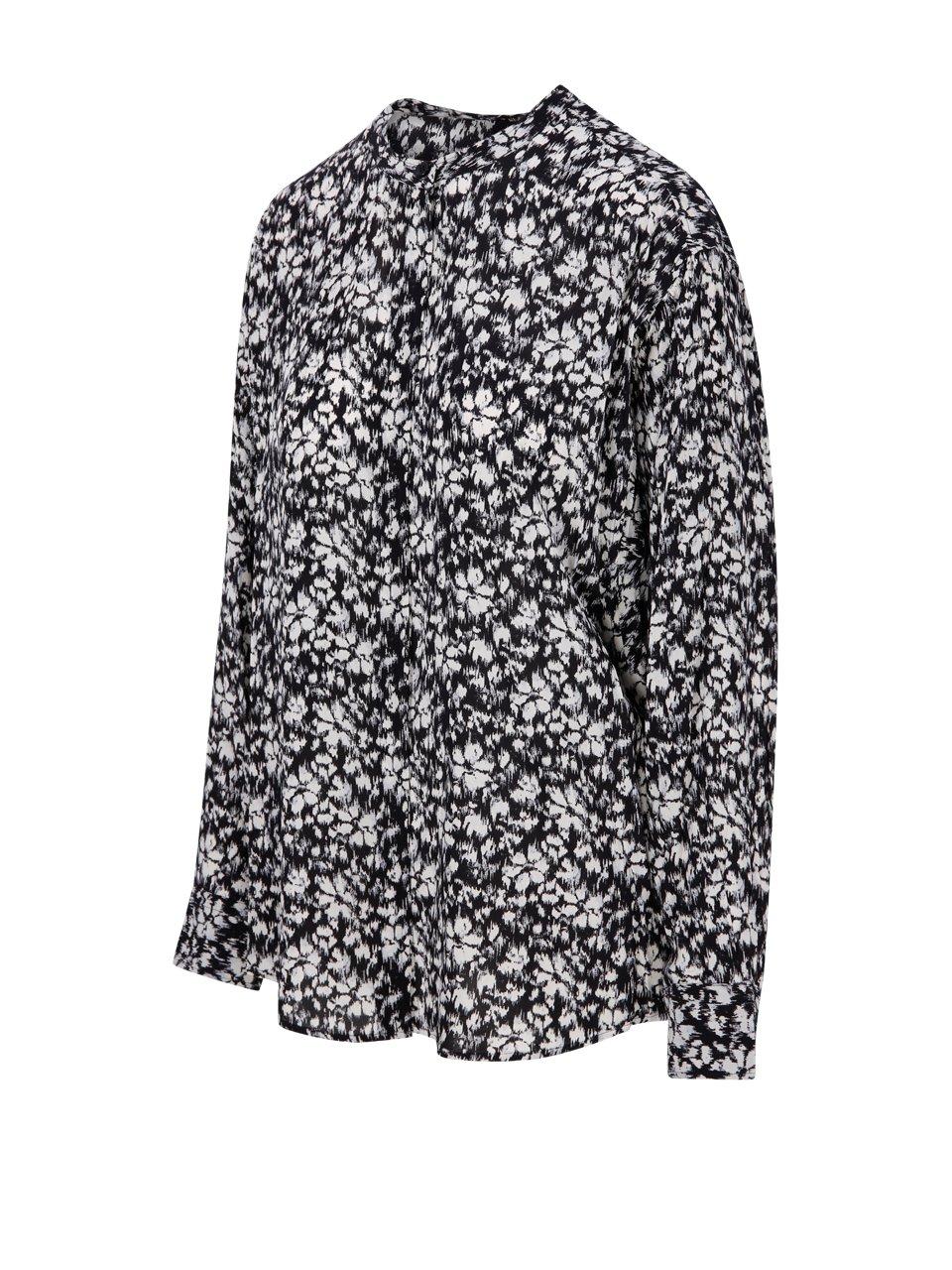 Shop Marant Etoile Floral-printed Button-up Shirt In Nero/bianco