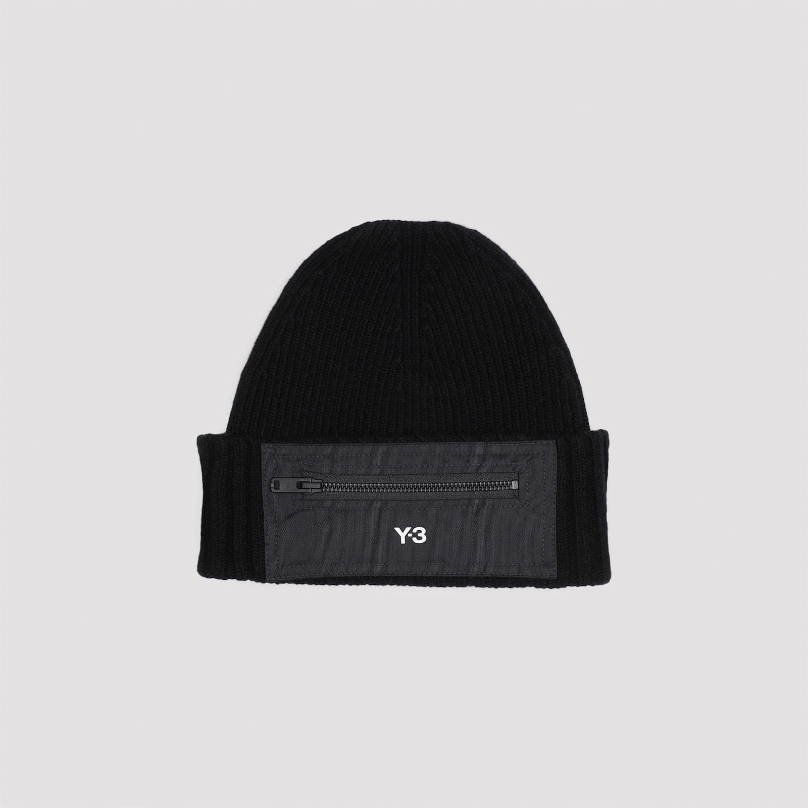 Y-3 BEANIE RIBBED KNIT BEANIE