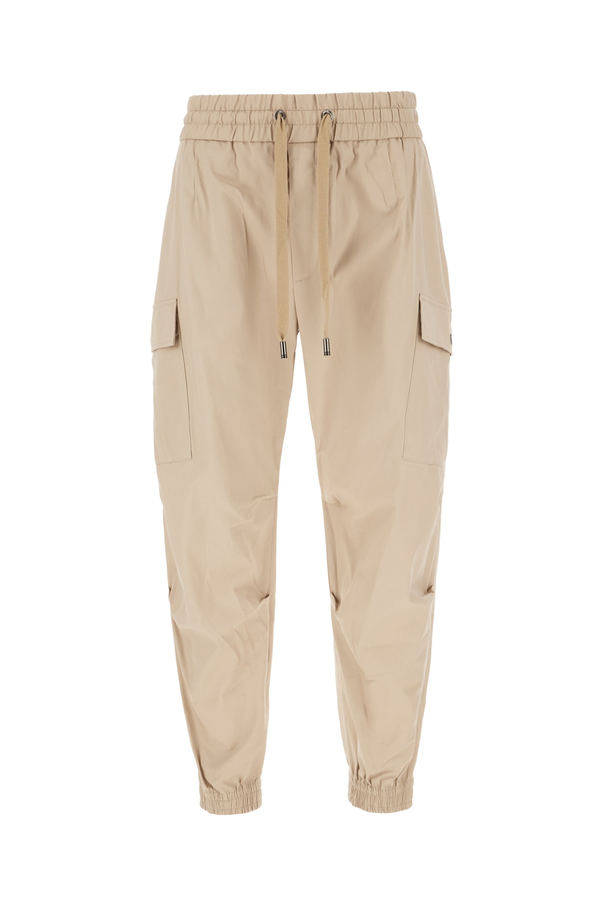 Dolce & Gabbana Cappuccino Stretch Cotton Cargo Pants In Gold