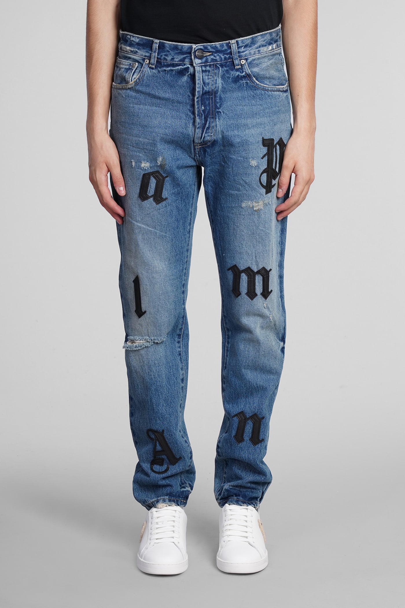 Palm Angels Jeans In Blue Denim