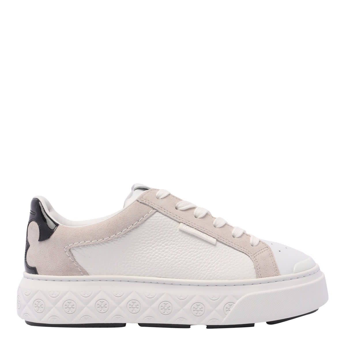 Tory Burch Ladybug Panelled Trainers In White/black