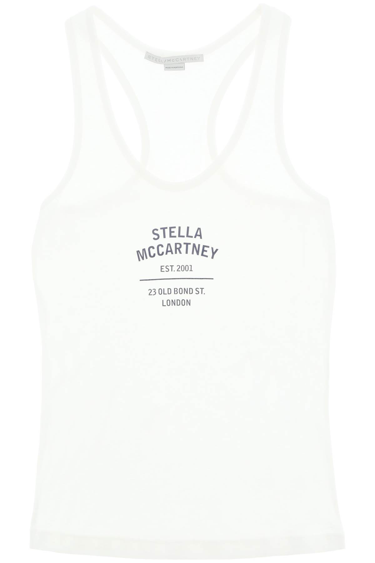 Shop Stella Mccartney Cotton Tank Top In Bianco