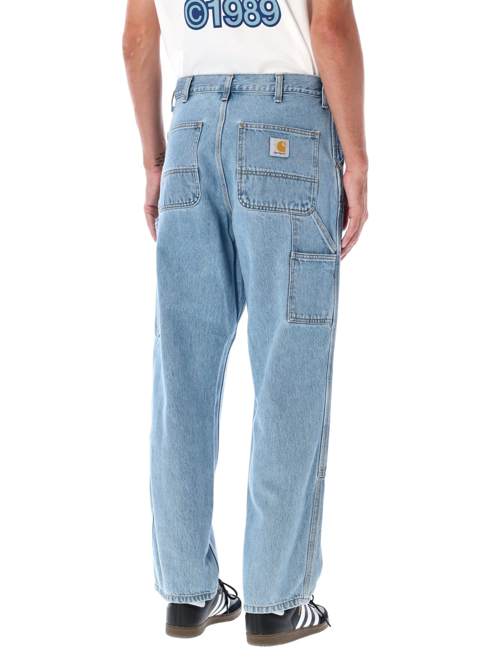 Carhartt Organic Cotton Jeans In Blue Stone Blitched