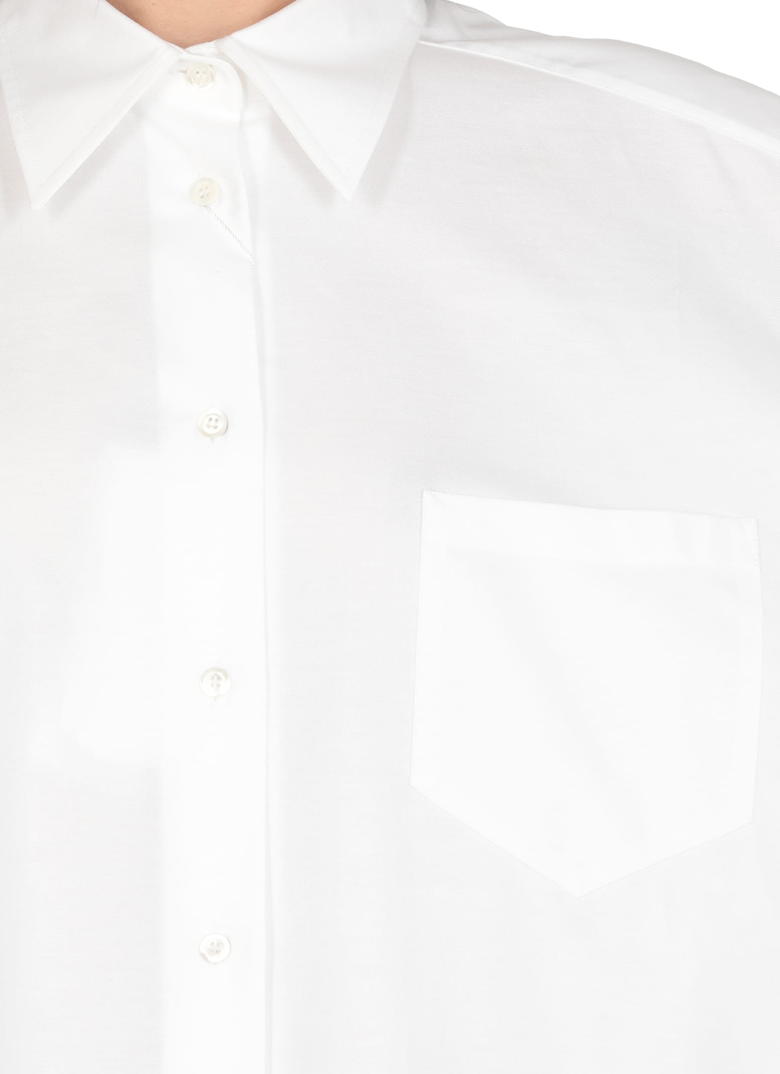 Shop Maison Margiela Cotton Shirt In White