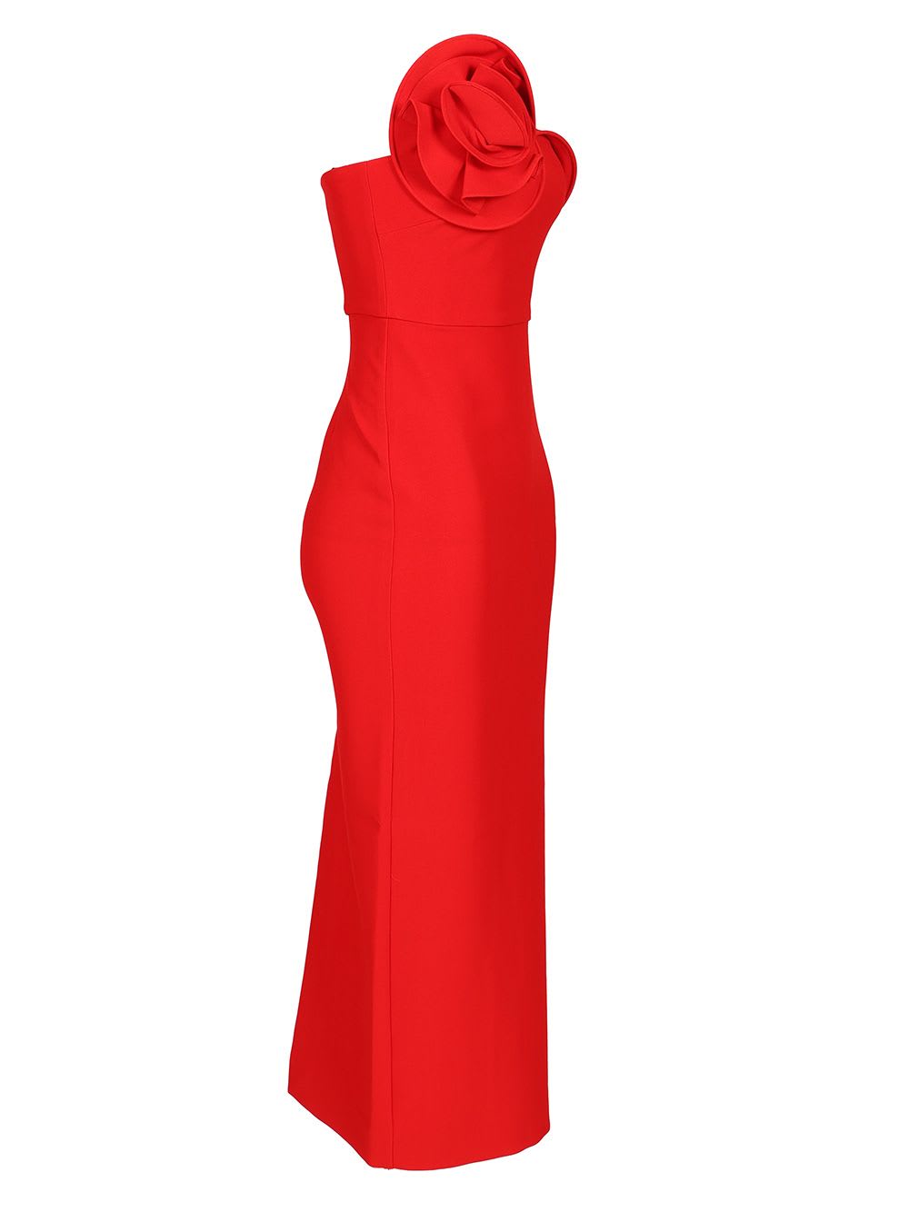 ROLAND MOURET CREPE MIDI DRESS