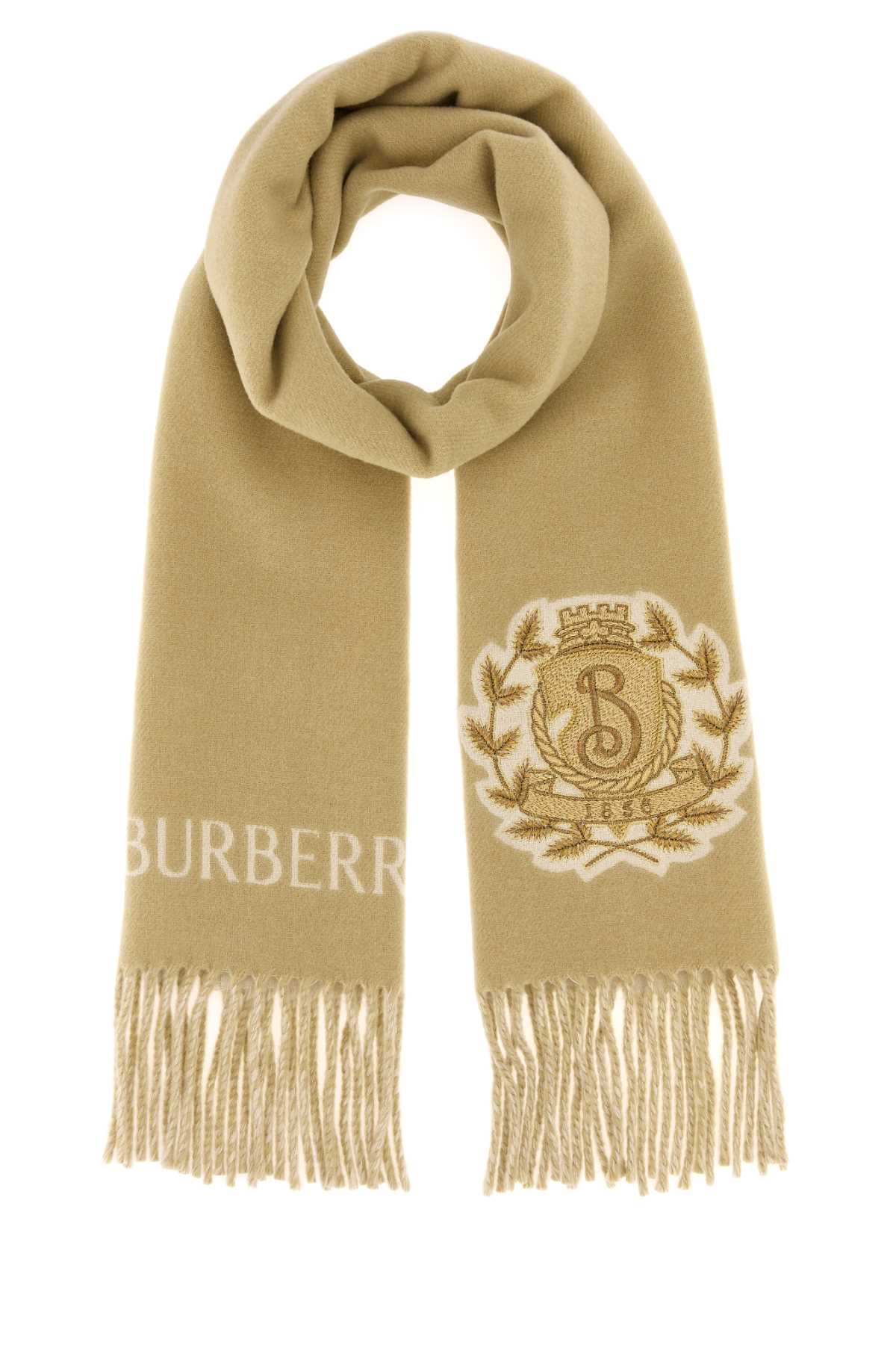 Burberry Beige Cashmere Scarf In Brown