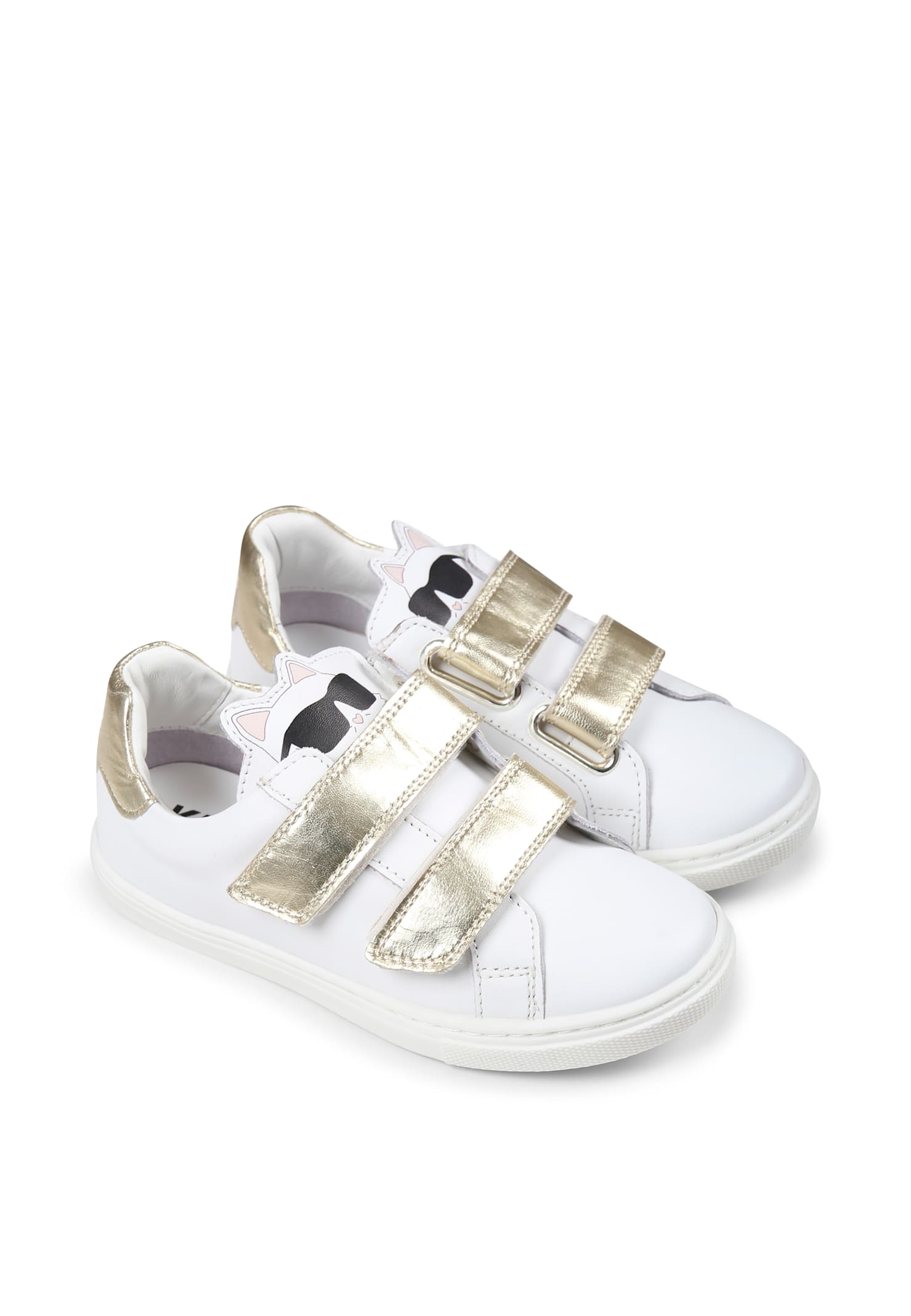 KARL LAGERFELD WHITE SNEAKERS FOR GIRL WITH CHOUPETTE