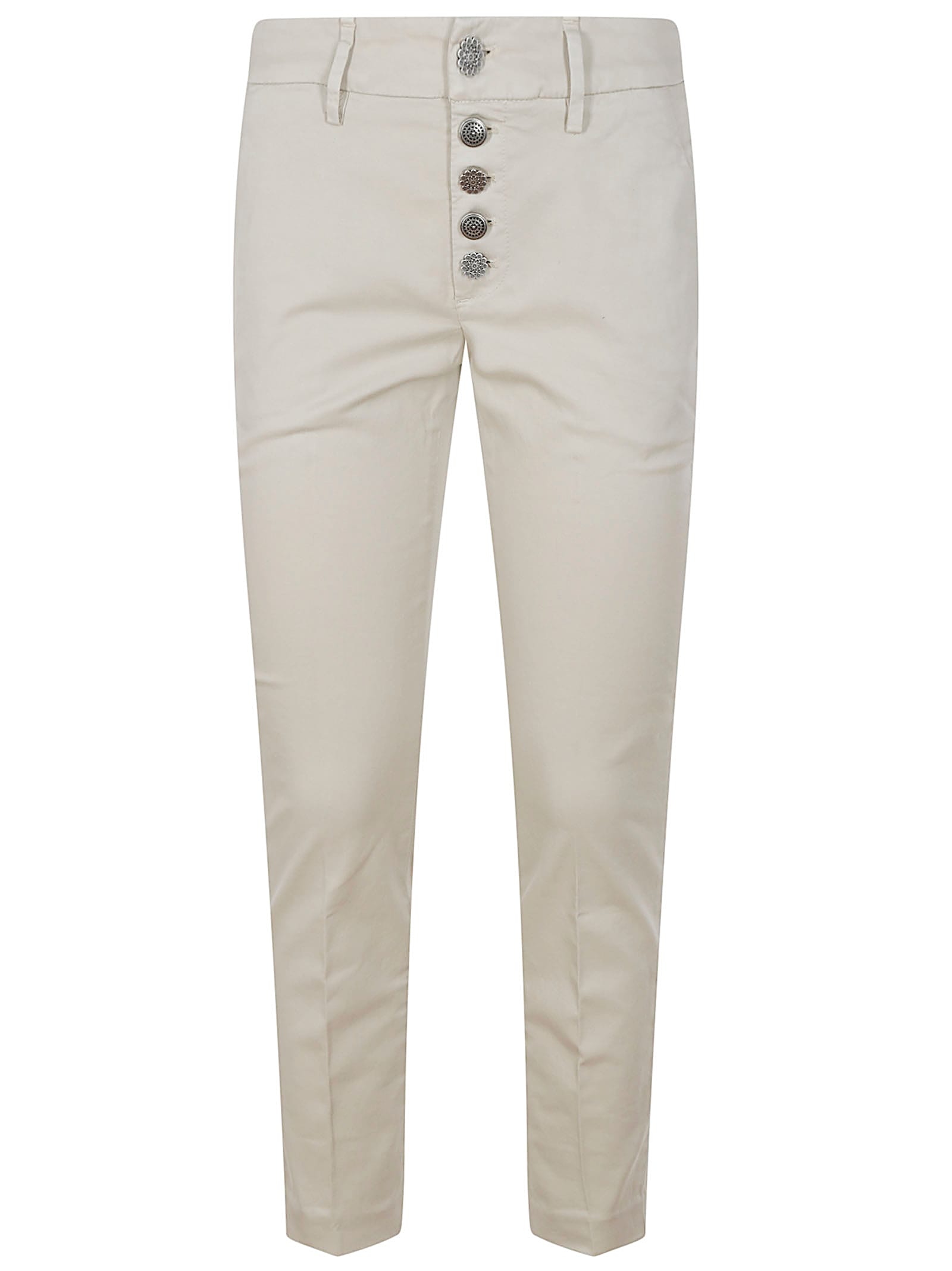 Dondup Perfect Button-fastening Trousers In Brown