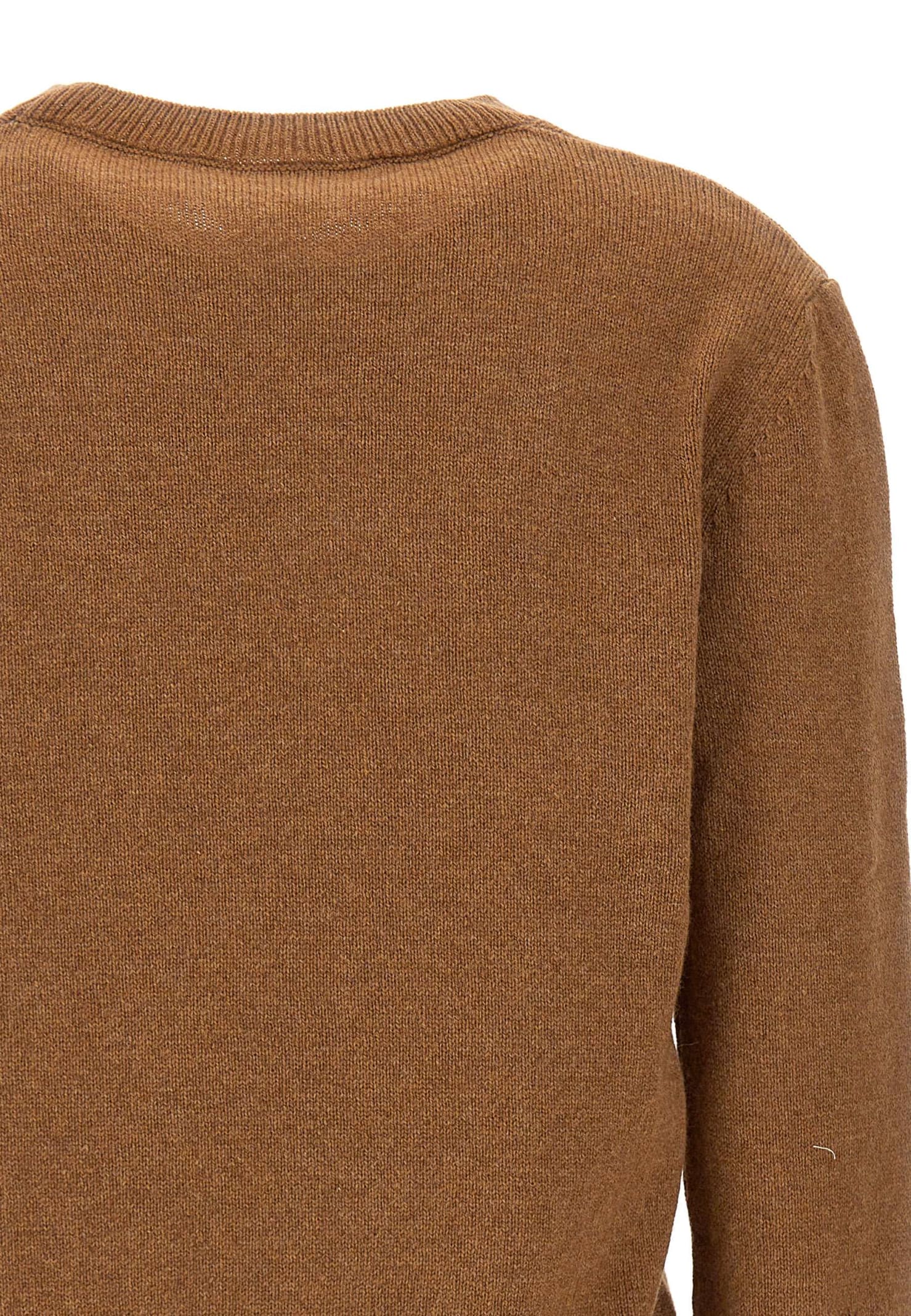Shop Apc Lucy Merino Wool Pullover In Cag Tobacco