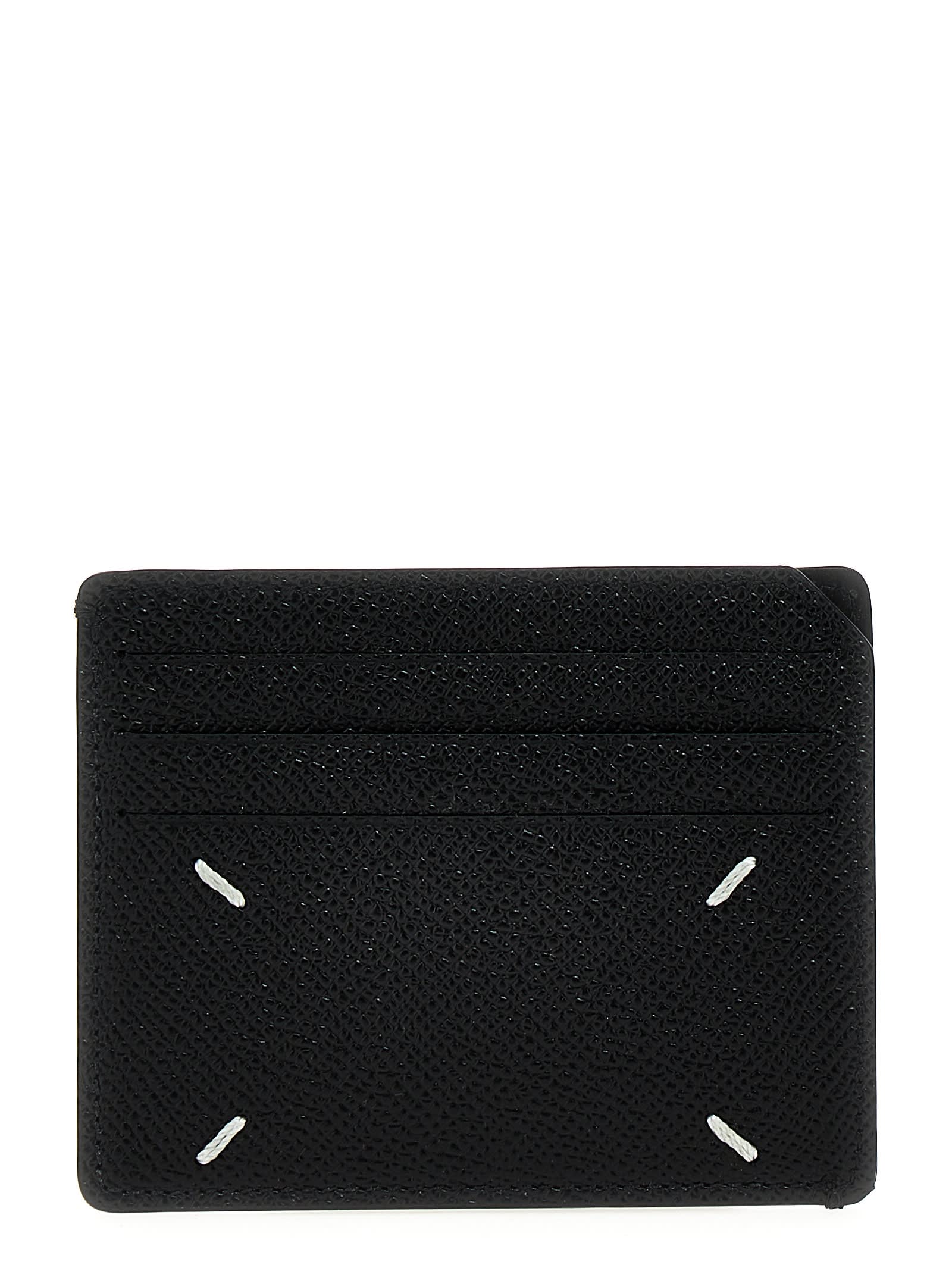 Shop Maison Margiela Slip Gap Card Holder In Black