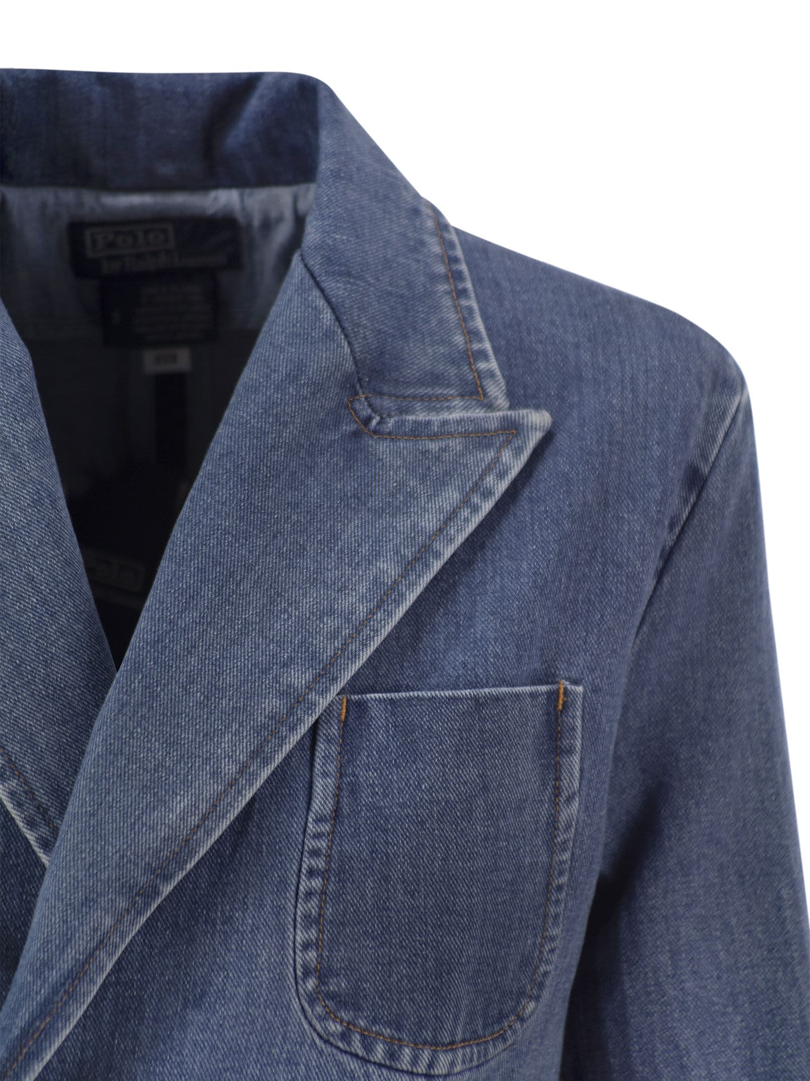 POLO RALPH LAUREN DOUBLE-BREASTED DENIM BLAZER