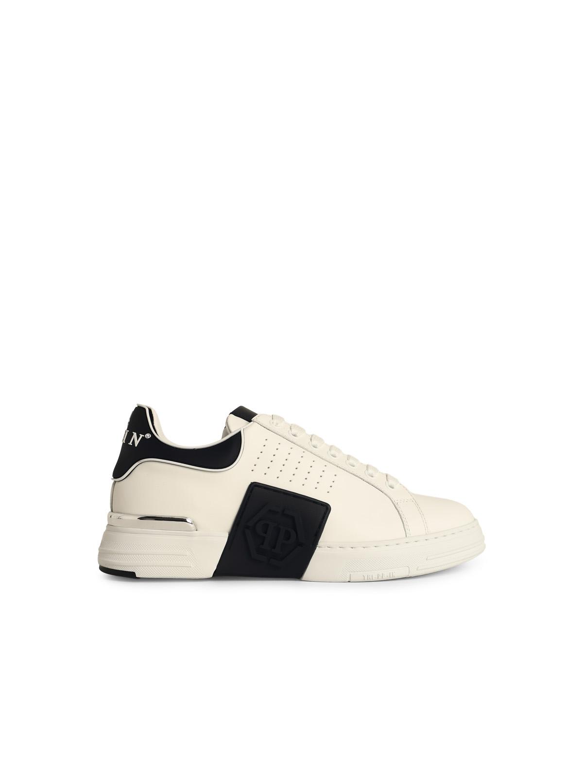 Philipp Plein Nappa Leather Sneakers Low Top Hexagon In Multi
