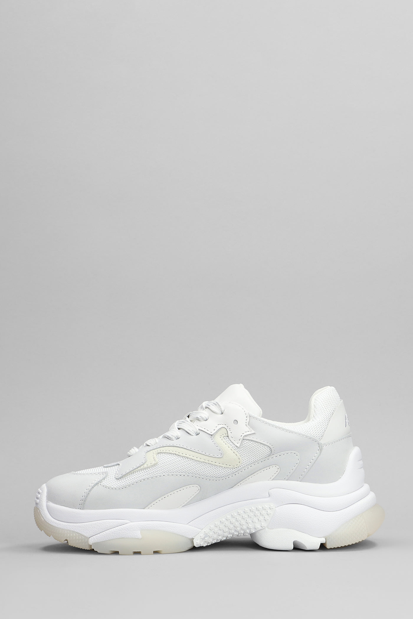 Shop Ash Addict Sneakers In White Leather And Fabric