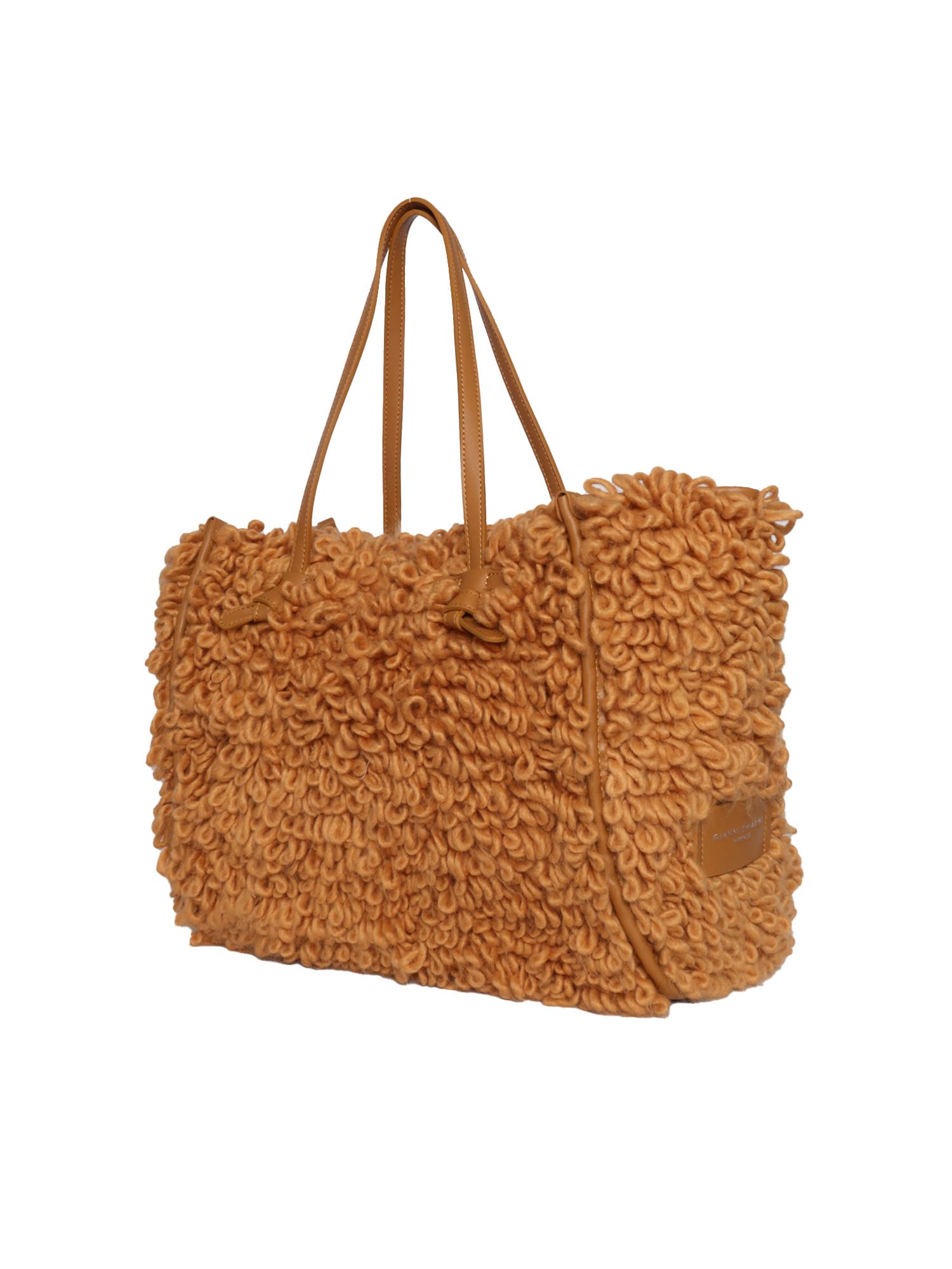 Gianni Chiarini Synthetic And Fabric Bag In Camel